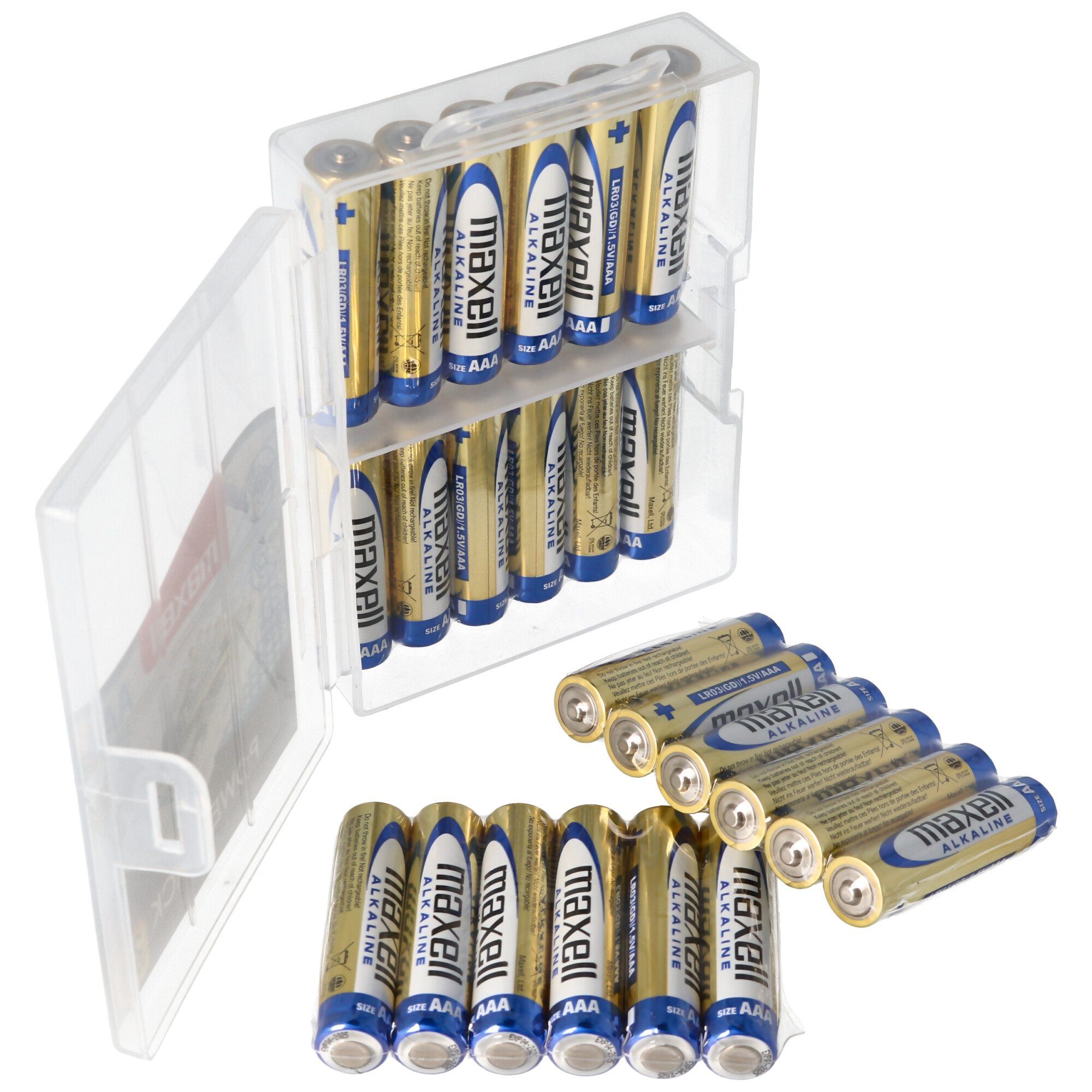 Batterie, (1,5 Batterie Sparpack 24er V) Alkaline Maxell Micro Marken LR03 LR im Batterien AAA