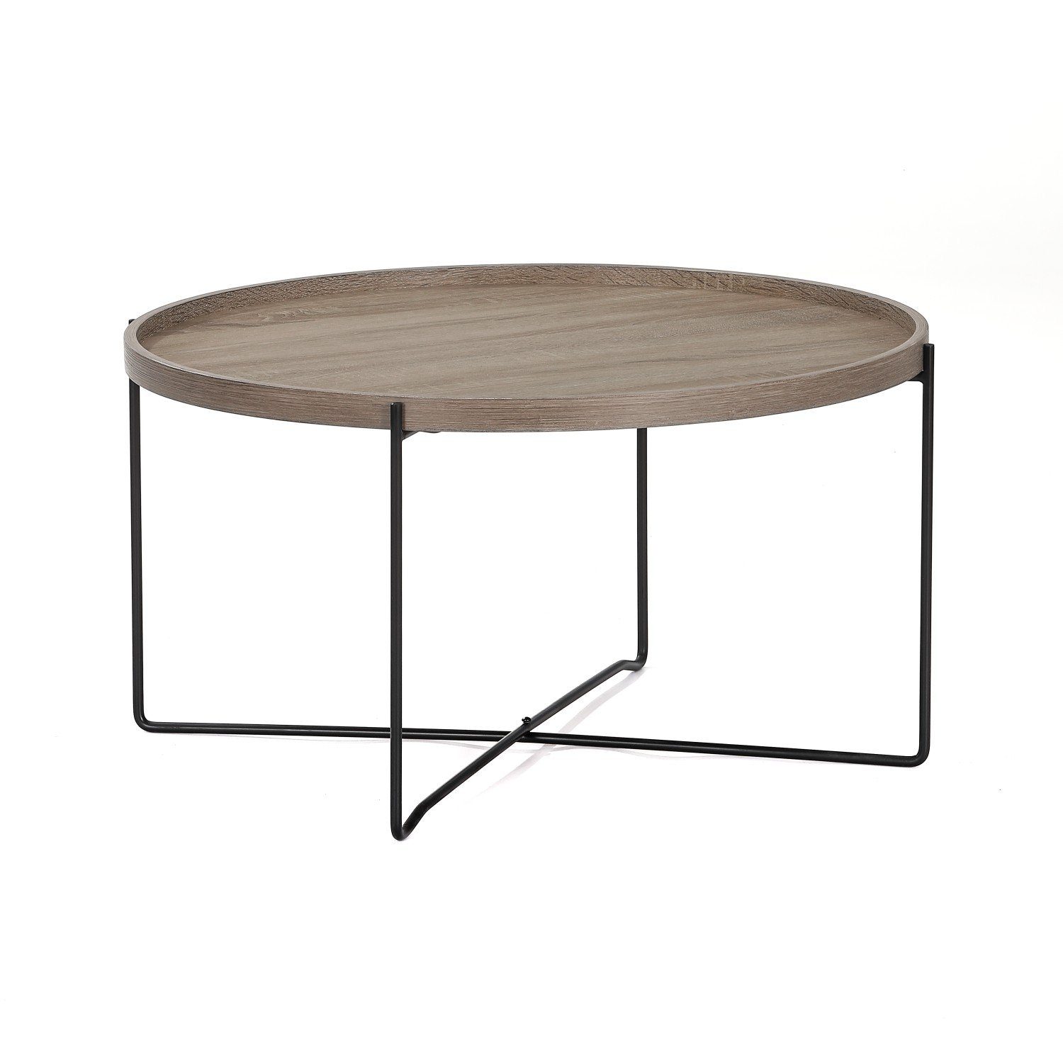 Couchtisch Couchtisch "Alexandros" 74x74x38, in moderner Eichenoptik, braun