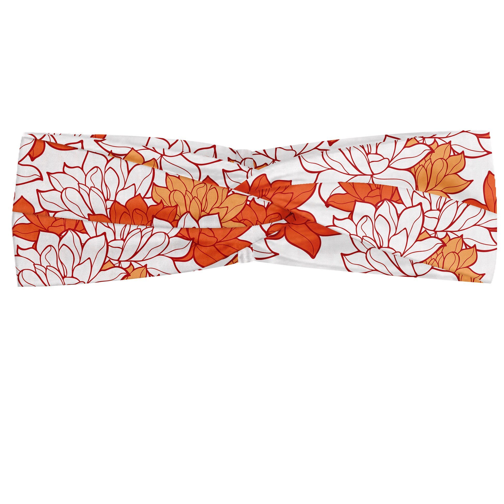 Abakuhaus Stirnband Elastisch und Angenehme alltags accessories Orange Blooming Lotus Leaves