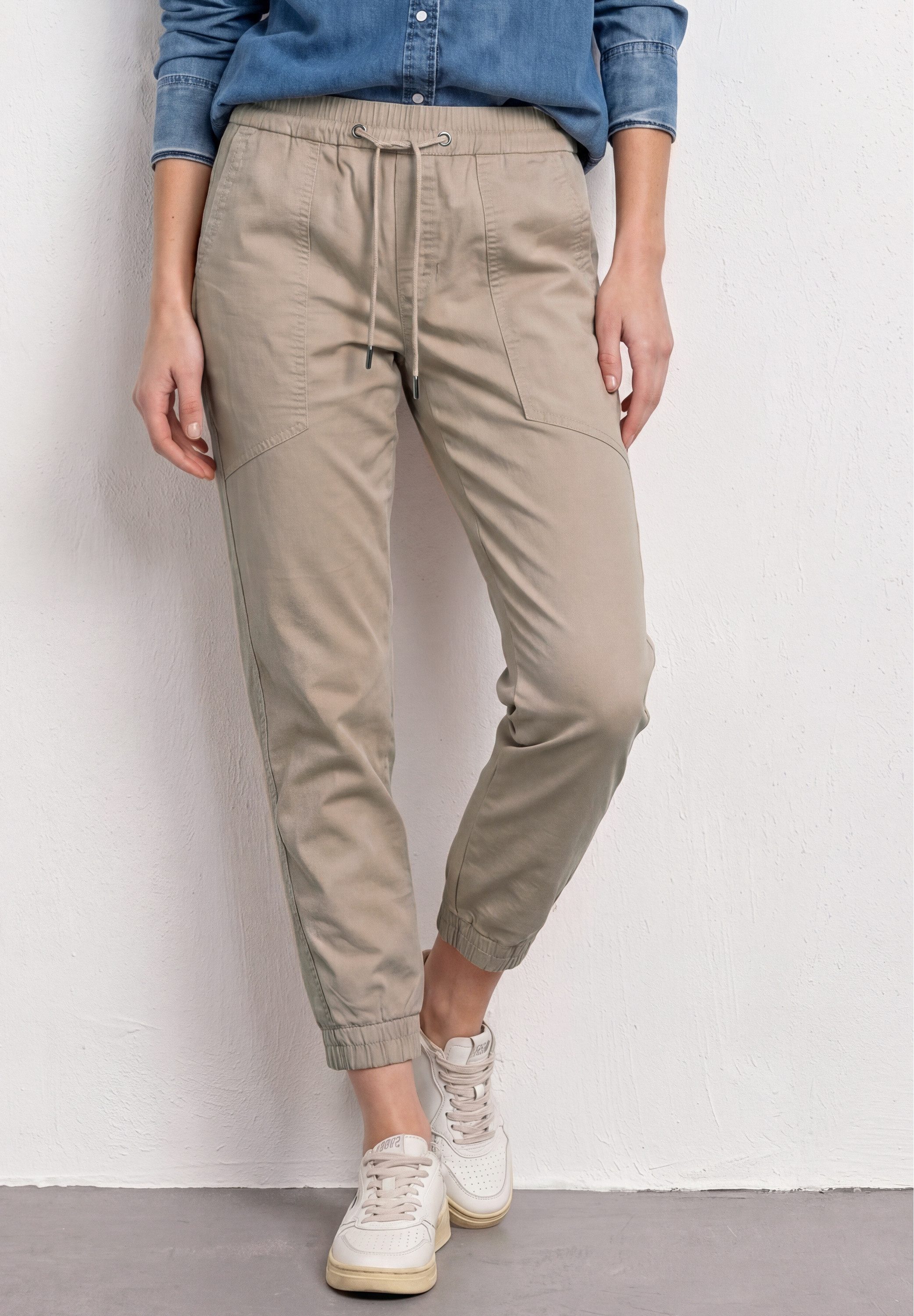 STREET ONE Jogger Pants aus Baumwolle mit Stretchanteil