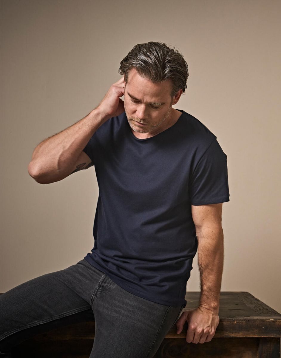 Tee Jays Rundhalsshirt Herren Raw Edge Tee / 100 %ringgesponnene,gekämmte Baumwolle
