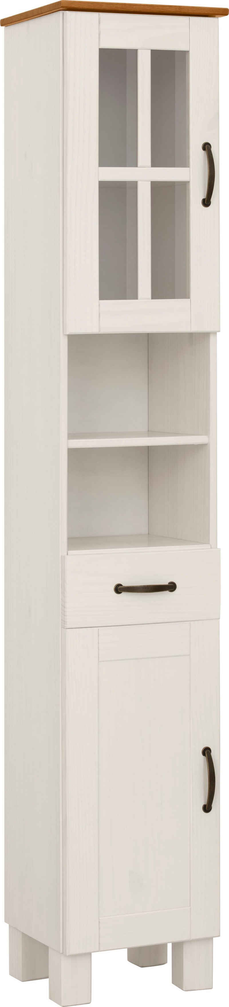 Home affaire Hochschrank Rodby FSC®-zertifiziertes Massivholz, Breite 33 cm, Höhe 180 cm