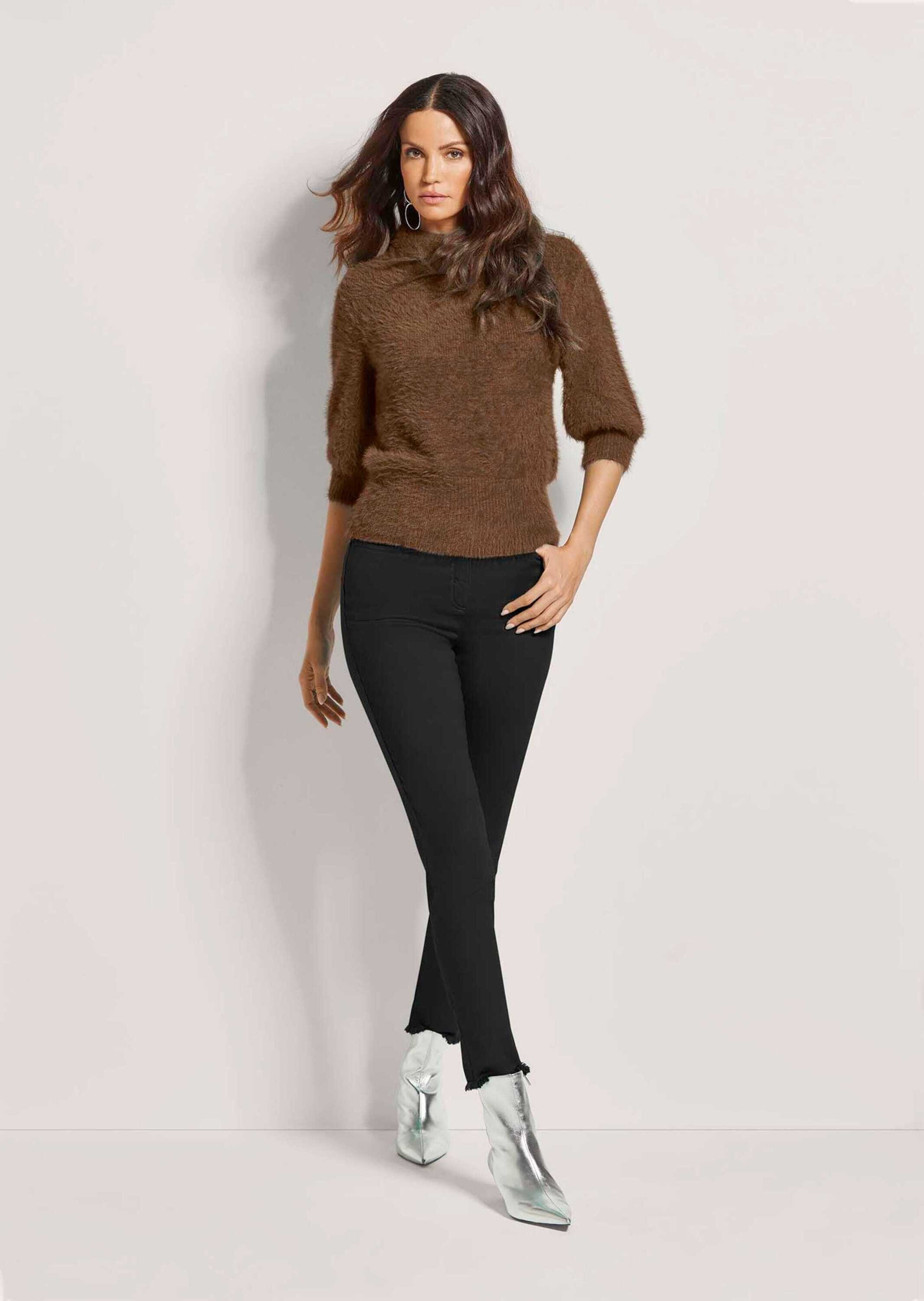 Strickpullover Weicher Strick mit Ballonärmeln