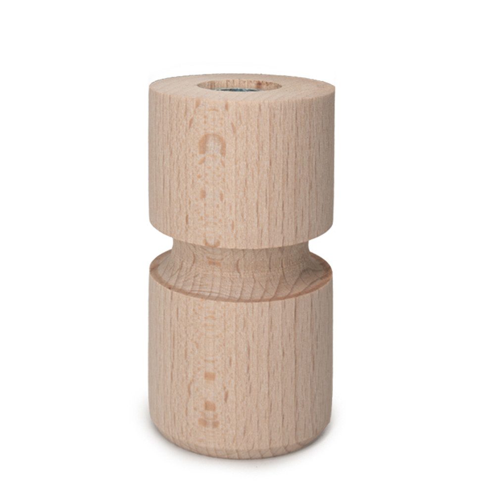 Prima-Online Möbelfuß Möbelfuße Holz Schrankfüß Kugelfuß Zylinderform Massivholz H:8/13cm, (1-St)