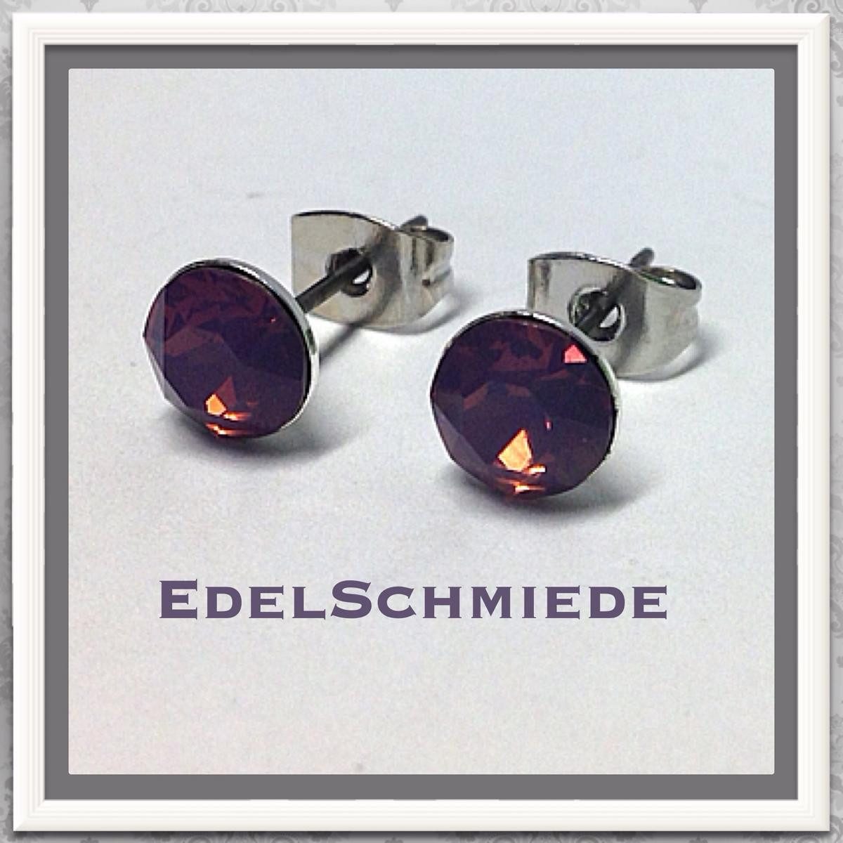 Ohrstecker-Set Edelschmiede925 Ohrstecker Modeschmuck (Stift = Titan) m Swarovski