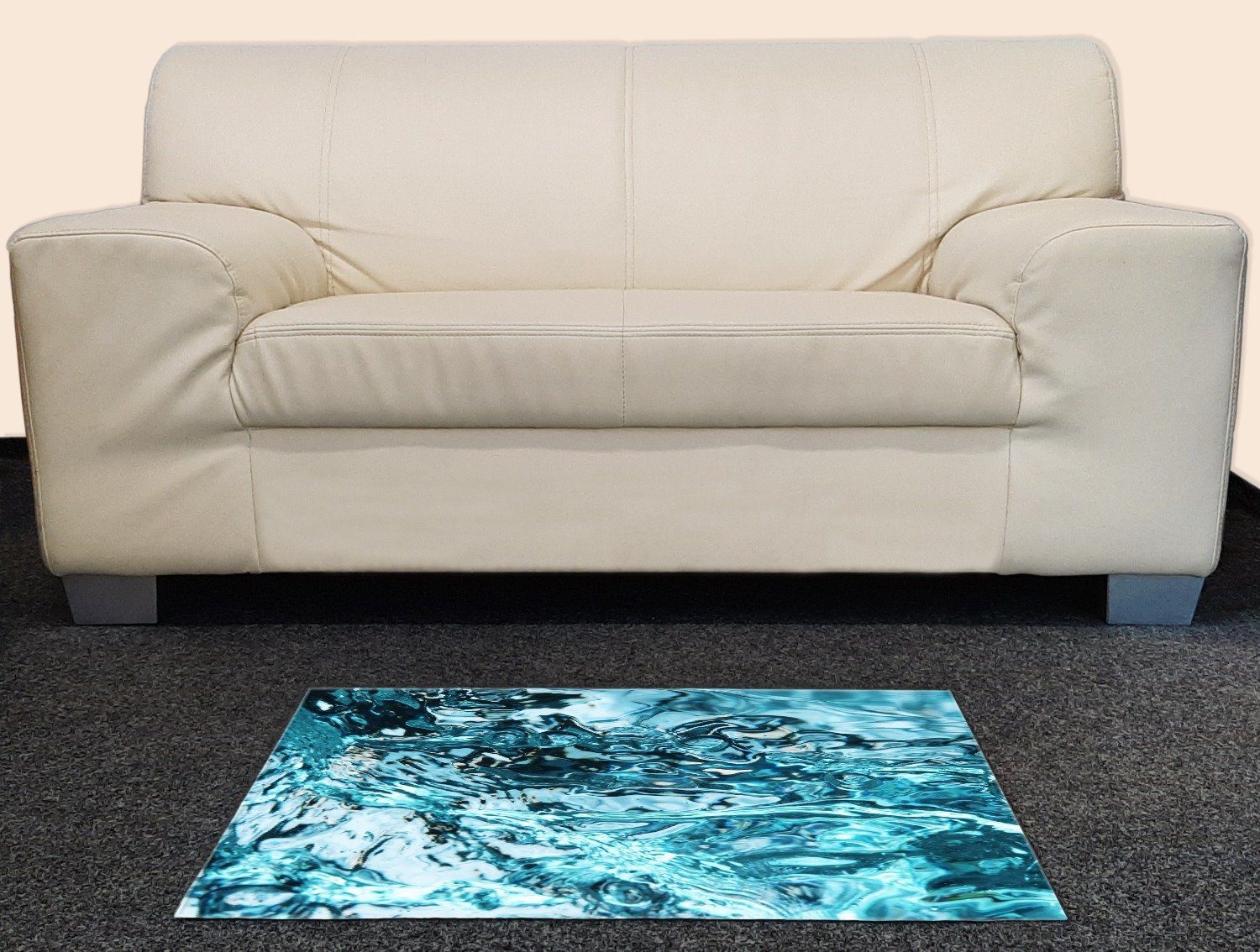 Wallario Teppich Frisches blaues Wasser in günstig online kaufen