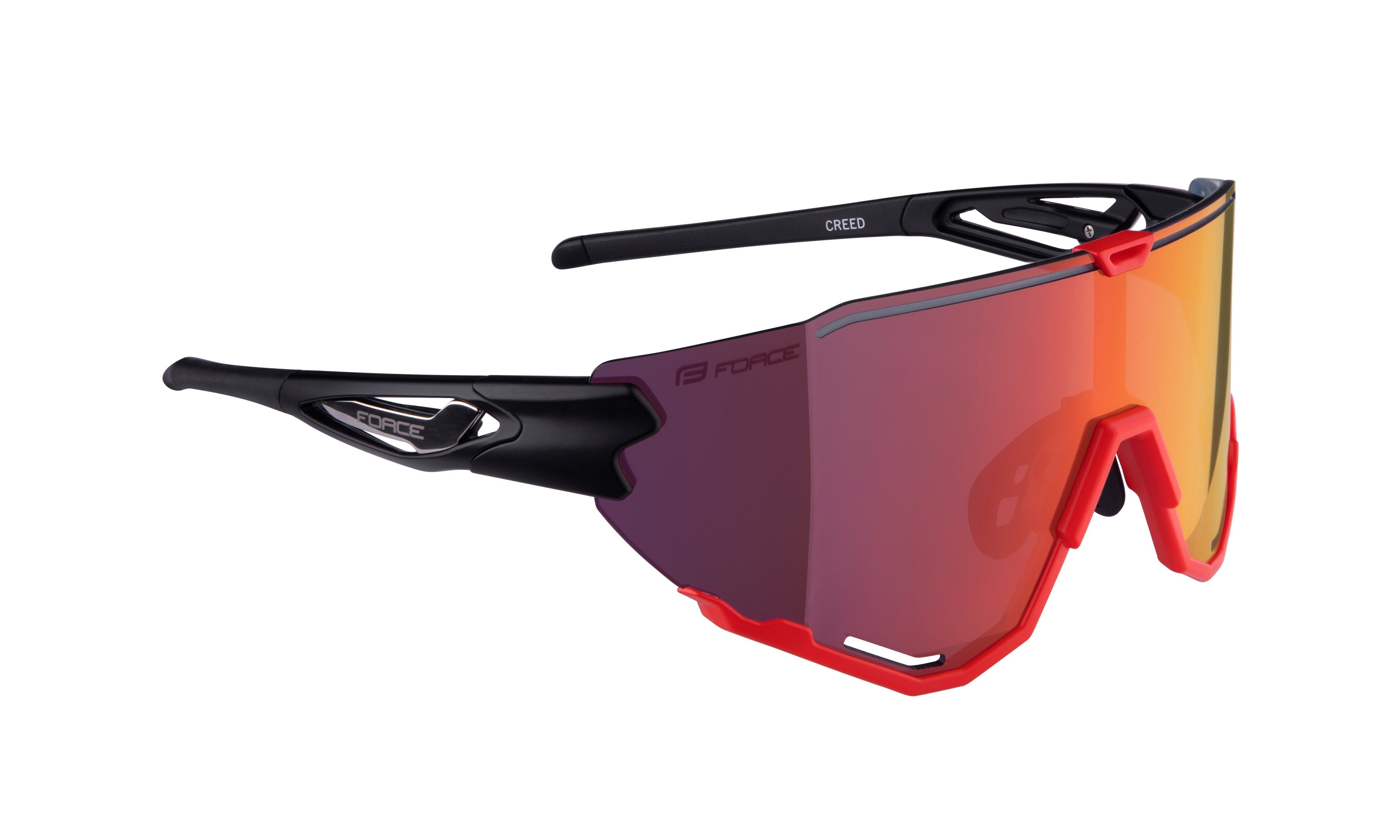 FORCE Fahrradbrille Sonnenbrille FORCE CREED Wechsel-Linsscheibe rote