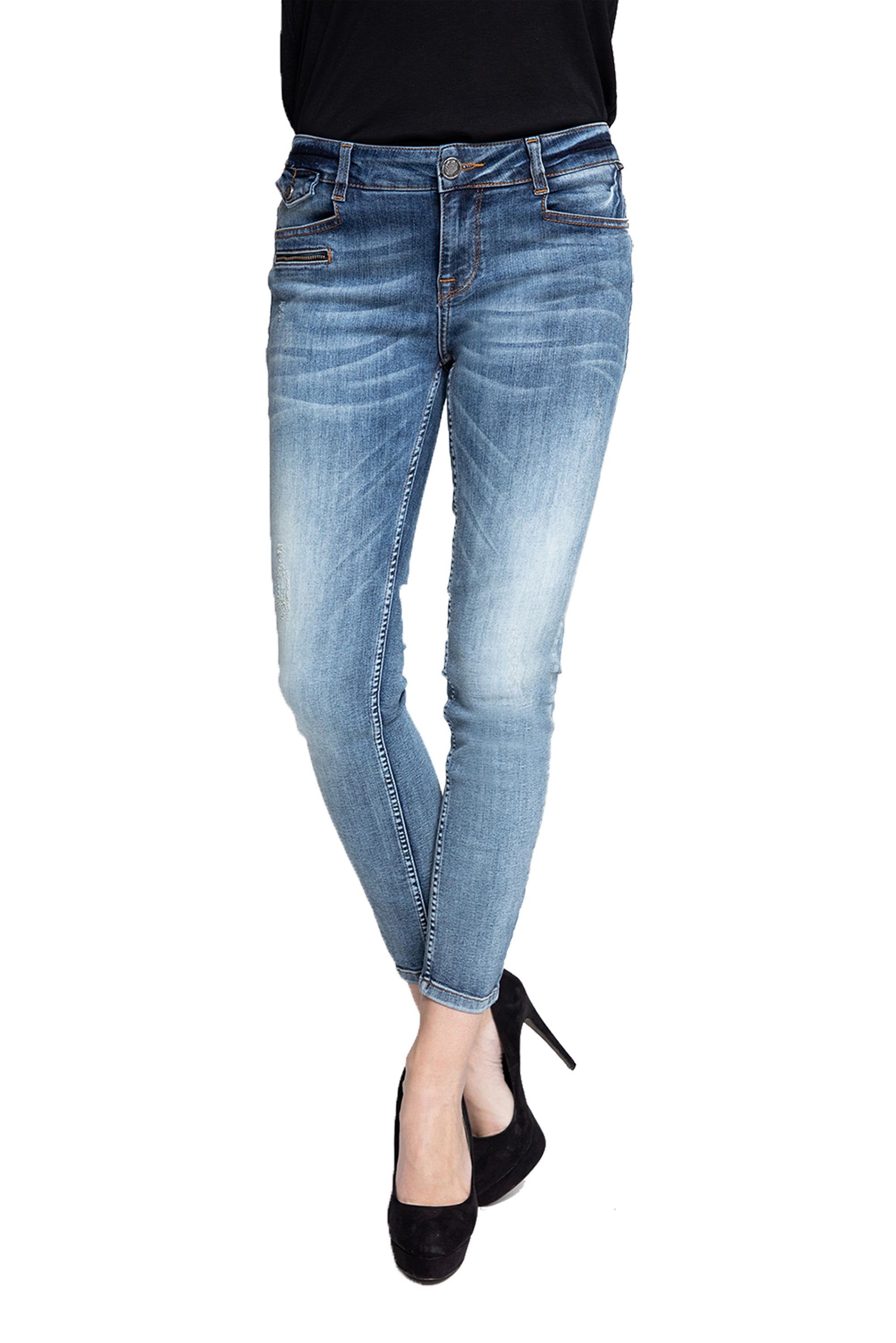 Zhrill 7/8-Jeans Damen Jeanshose 7/8 Vintage 5 Pocket Slim Fit Mia ...