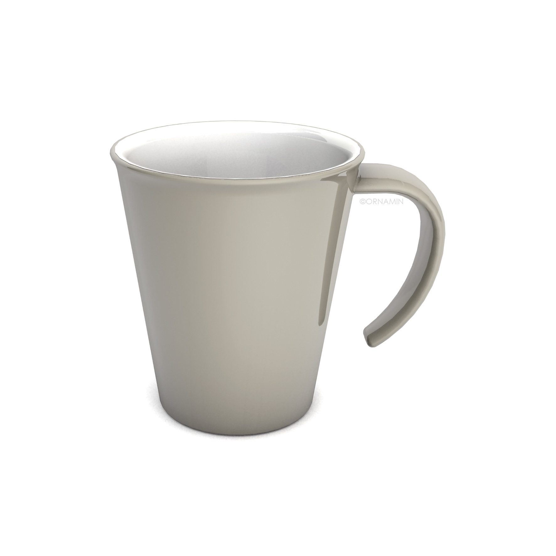 Ornamin Tasse Kaffeepott, Kaffeebecher, Campingbecher, Kaffetasse aus Kunststoff, Bisphenol-A-frei (BPA-frei), bruchstabil, 100% Made in Germany