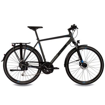 Airtracks Trekkingrad Herren Trekking Fahrrad 28 Zoll Trekkingrad TR.2845, 27 Gang, Kettenschaltung, (Alivio RD-M4000 SGS Shadow), Schwarz Matt - Rahmenhöhen 52cm und 56cm - Modell 2024