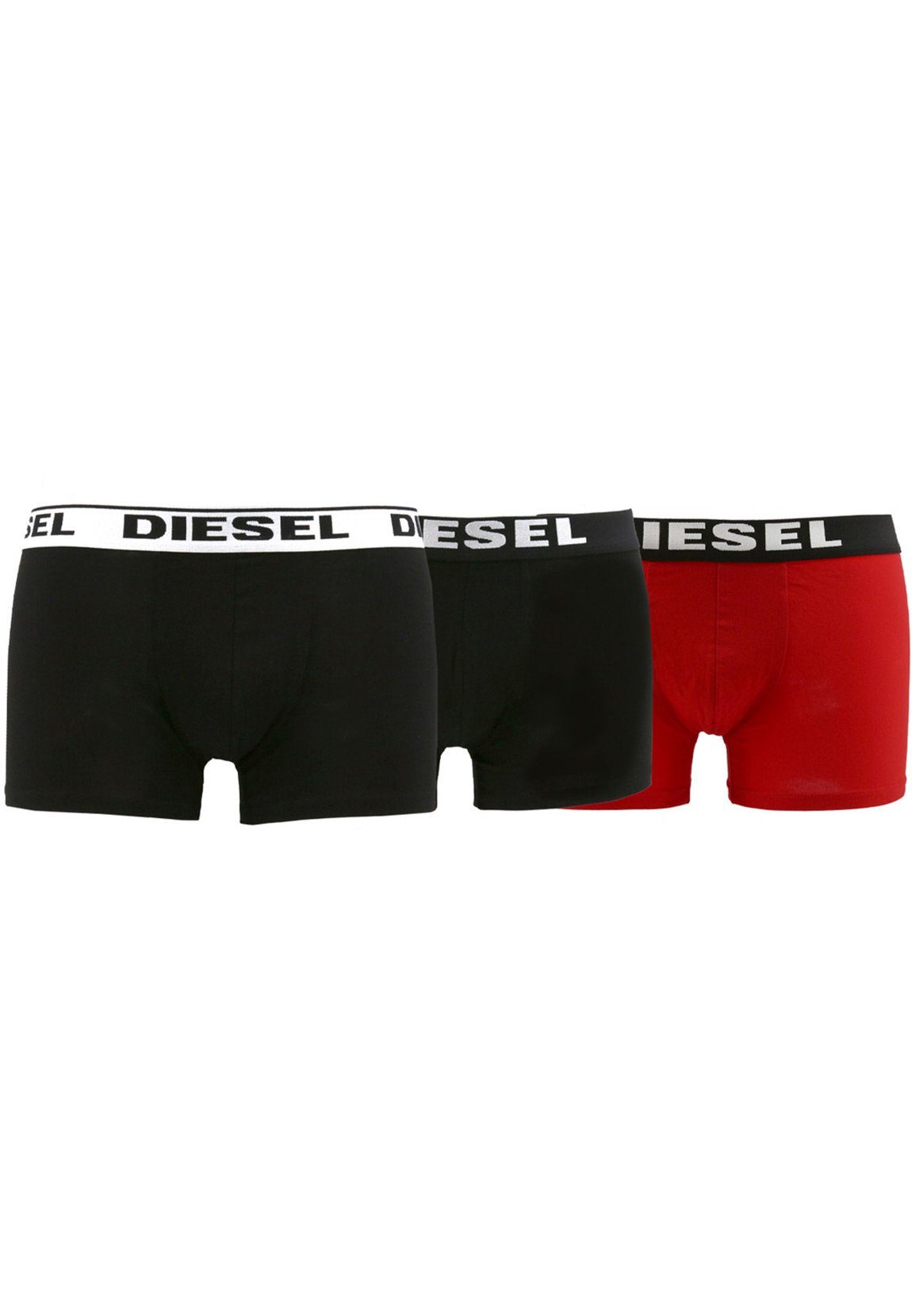 Schwarz Diesel Boxershorts KORY E5037 Dreierpack Herren Diesel RIAYC Boxershorts Rot