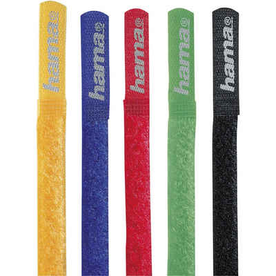 Hama Kabelschelle Hama Klett-Kabelbinder Nylon® Rot, Blau, Schwarz, Gelb, Grün flexibel