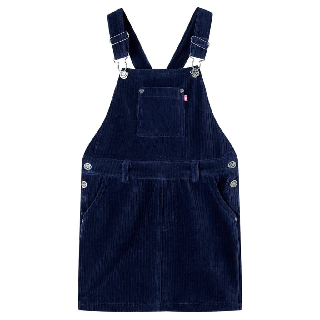 vidaXL Latzkleid Kinder-Latzkleid Cord Marineblau 104