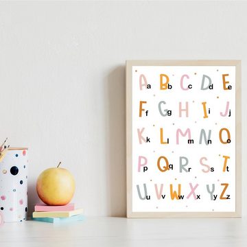 Tigerlino Poster ABC Kinderposter Alphabet 2er Set Lernposter Buchstaben & Zahlen