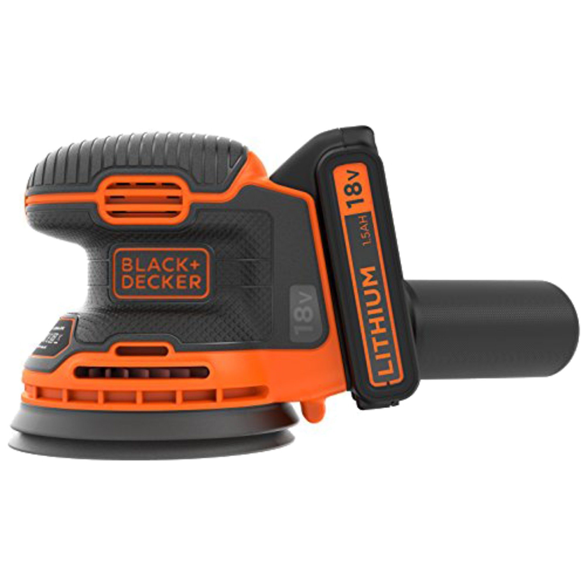 Black + Decker Exzenterschleifer BLACK+DECKER Akku-Exzenterschleifer BDCROS18-QW