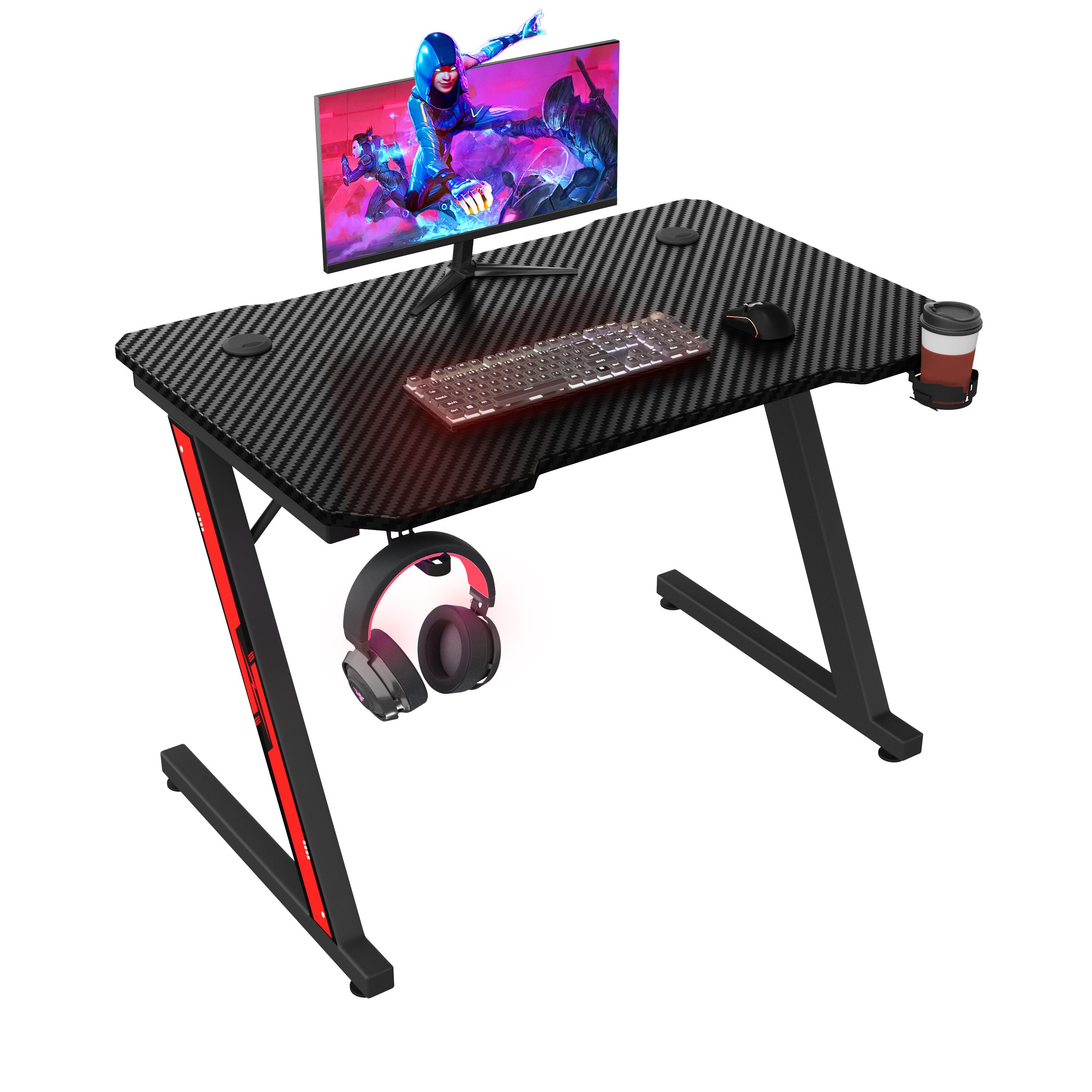 HOMALL Gamingtisch Schreibtisch 80/120/140/160cm, Z-Frame Gaming günstig online kaufen
