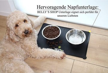 Belly´s Shop Napfunterlage Belly´s Shop Wasserabweisende Napfunterlage aus Silikon, Unterlage für Haustierfutter, Hunde