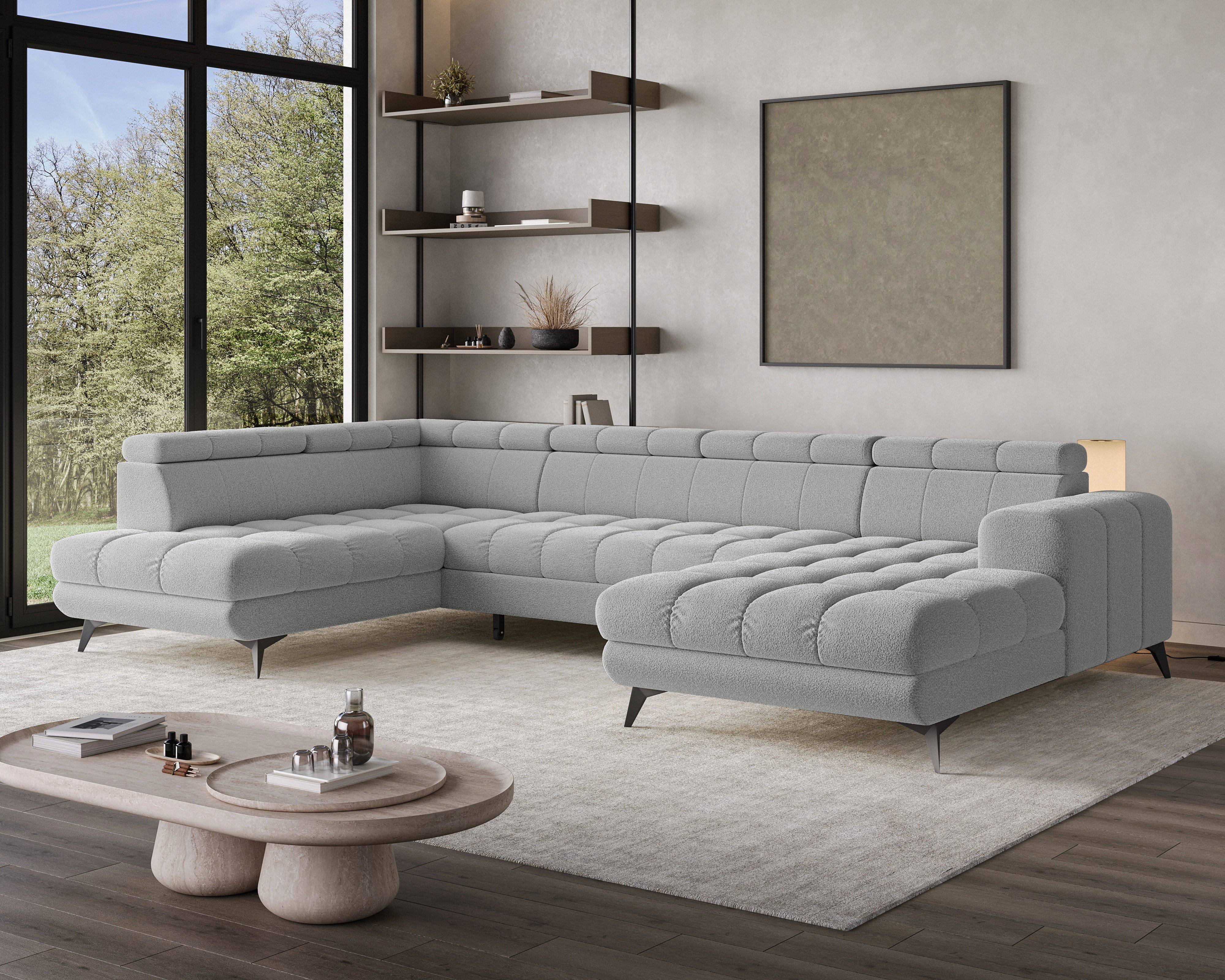 Chilly Möbel Ecksofa U-Form – Großzügig & Einladend, 328×74 cm, Links, Quelle 83