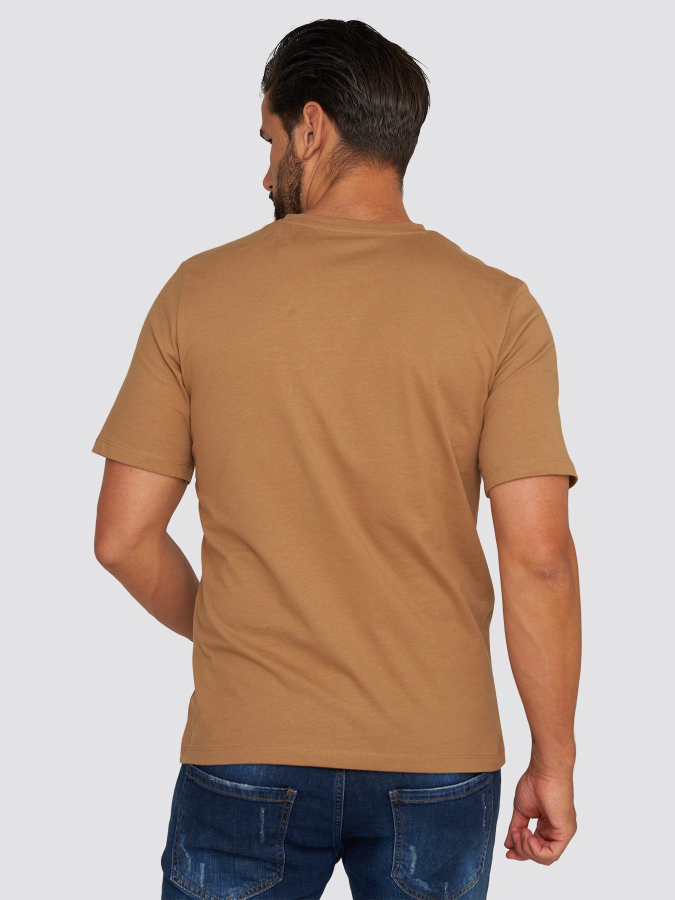 Jack & Jones T-Shirt CREW JJHARRISON SS NECK TEE Cinnamon