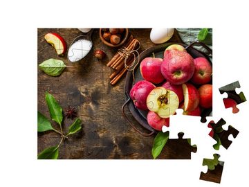 puzzleYOU Puzzle Knackige Äpfel in einer Schale, 48 Puzzleteile, puzzleYOU-Kollektionen Obst, Essen und Trinken