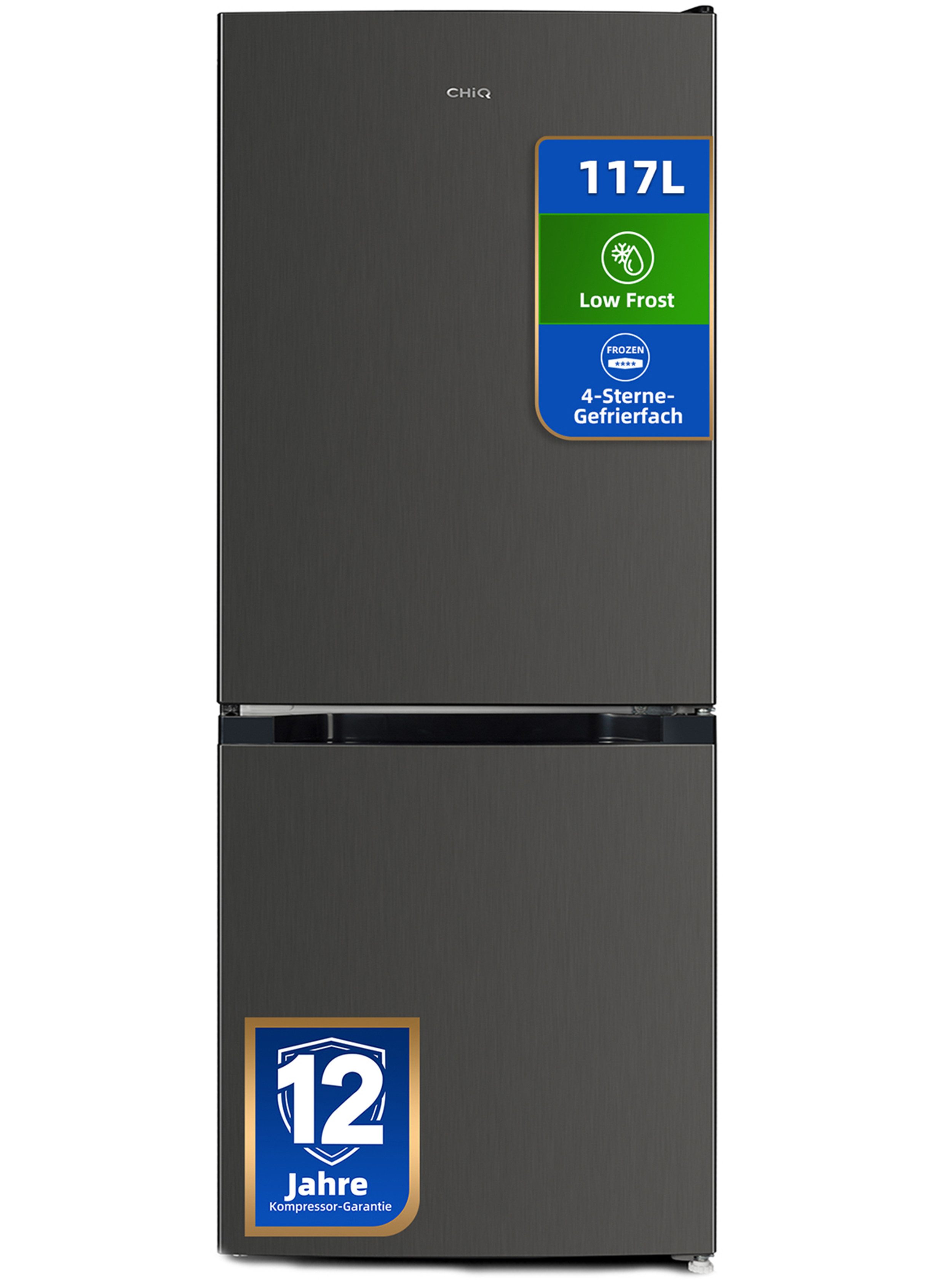 CHiQ Kühl-/Gefrierkombination Low Frost CBM117L42, 114 cm hoch, 47.4 cm breit, 117L Kühlschrank,12 Jahre Garantie auf den Kompressor,Low-frost