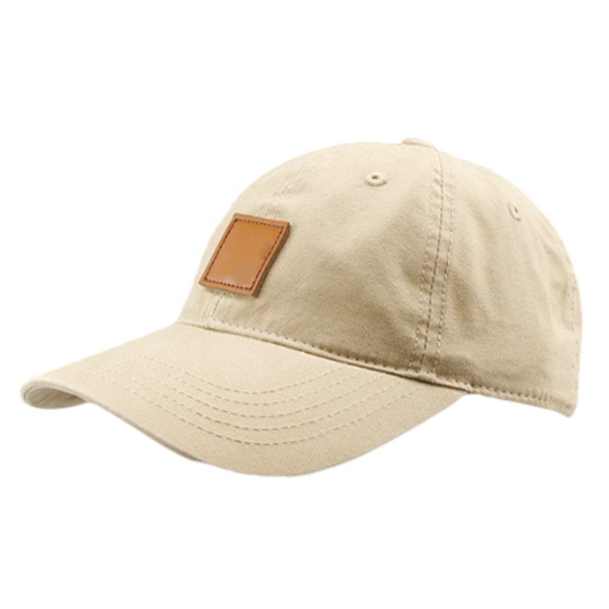 Jormftte Baseball Cap Baseballkappe, verstellbar,einfarbig,Retro-Stil, für Damen und Herren Beige