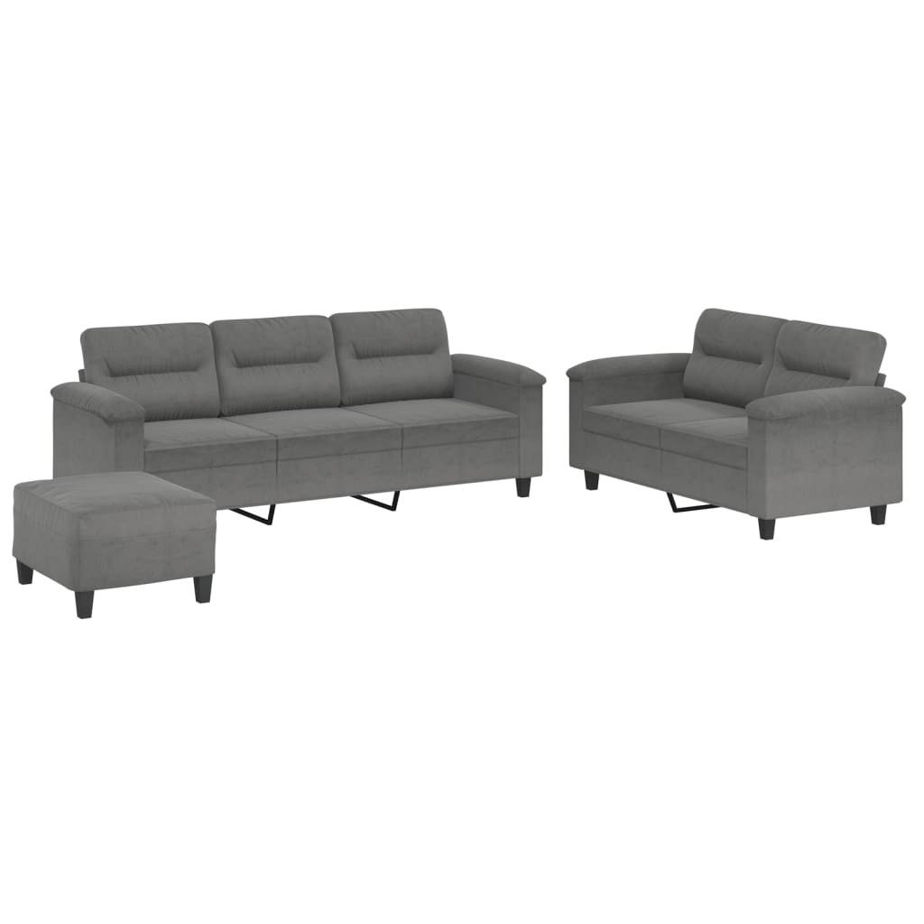 vidaXL Sofa 3-tlg. Sofagarnitur mit Kissen günstig online kaufen