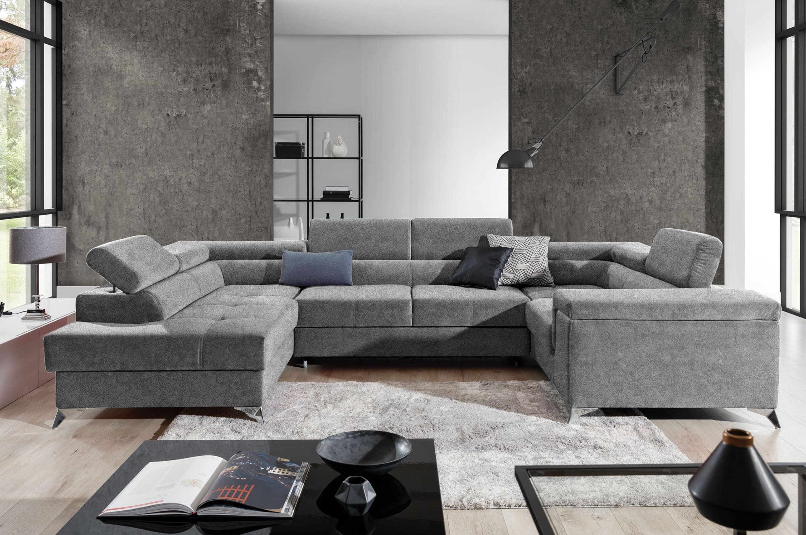 MF Design Wohnlandschaft Tiya, mit Bettfunktion