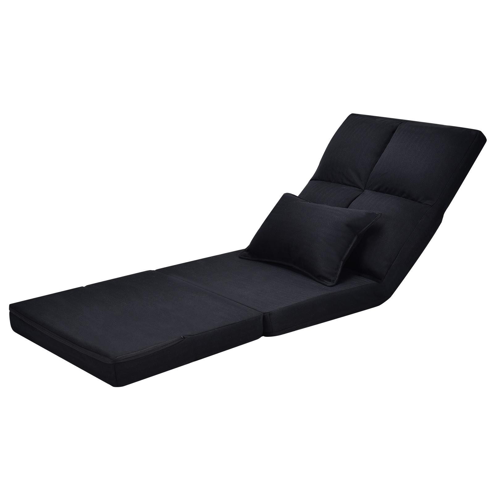 KOMFOTTEU Sofa Bodenstuhl Bodensofa, mit 1 Kissen,mit 5-Fach Verstellbarer Rückenlehne