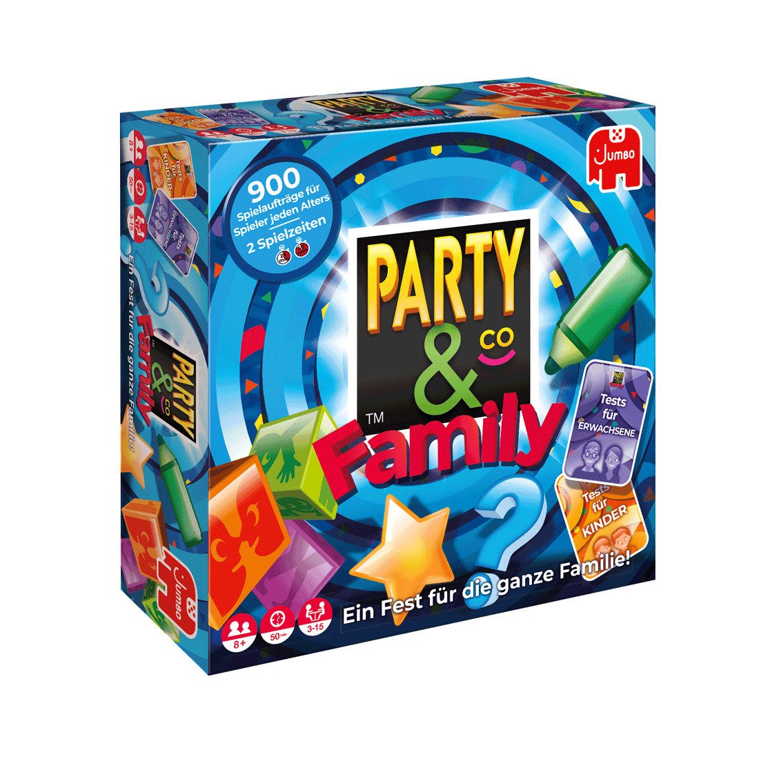 Jumbo Spiele Spiel Jumbo Spiele 19893 Party & Co Family, Partyspiel, Jumbo 19893 Party & Co Family, Partyspiel, Made in Europe