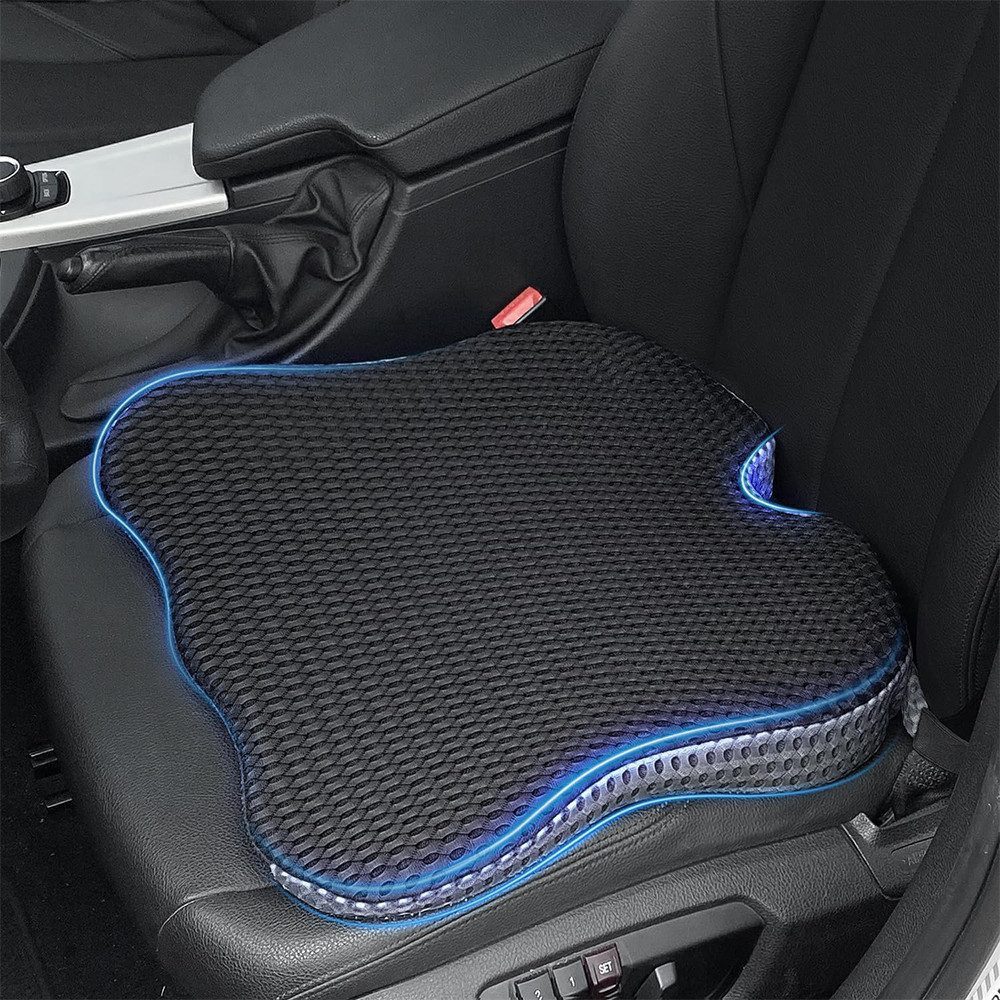 MOPUEA Sitzkissen Stuhlkissen Sitzkissen Autositz für Auto Ergonomisches Memory Foam, geeignet für das Fahren, das Sichtfeld durch erhöhte Rückenlehne