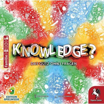 Pegasus Spiele Spiel, Familienspiel 59070G - Knowledge? Das Quiz ohne Fragen Edition Spielwiese DE, Partyspiel