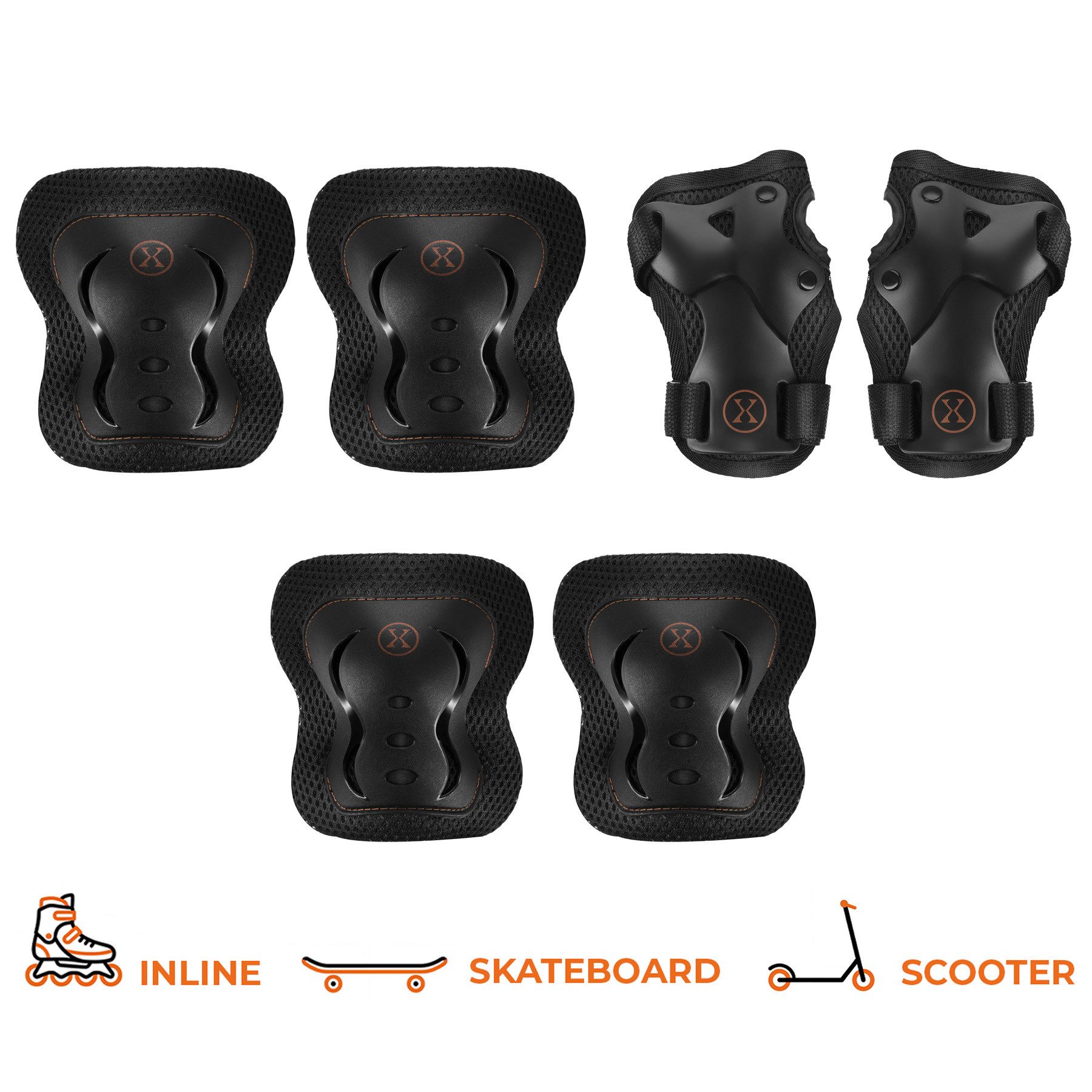 NILS EXTREME Protektoren-Set Schoner Protektoren Schützer Set Knieschützer S-XL (6-tlg), Schützerset für Handgelenke, Ellbogen und Knie – Bild 4 von 5