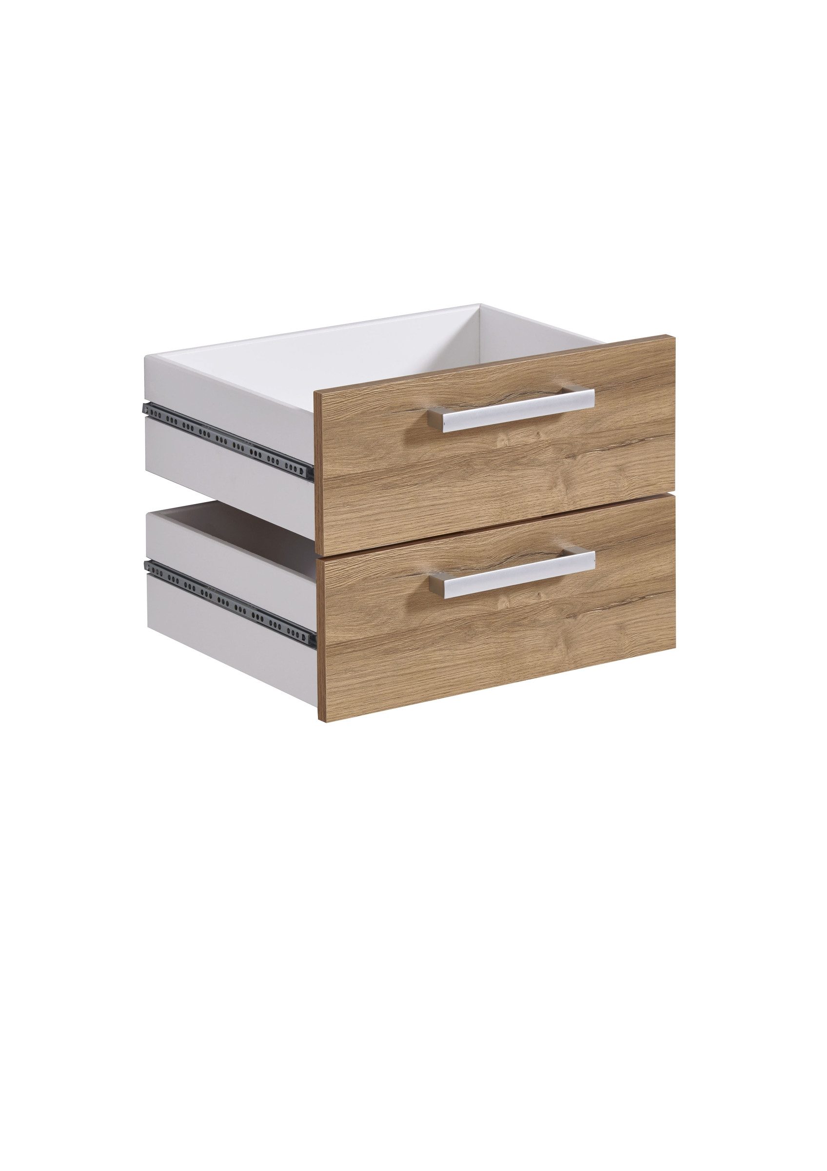 PREISBRECHER Büromöbel-Set CALVIA 10, in Alteiche Dekor - 42x31,6x34,5cm (BxHxT)