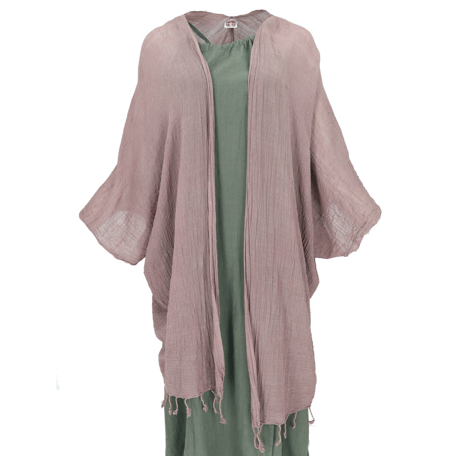 Guru-Shop Kimono Baumwollkimono, Oversize Sommermantel, Poncho -.., alternative Bekleidung