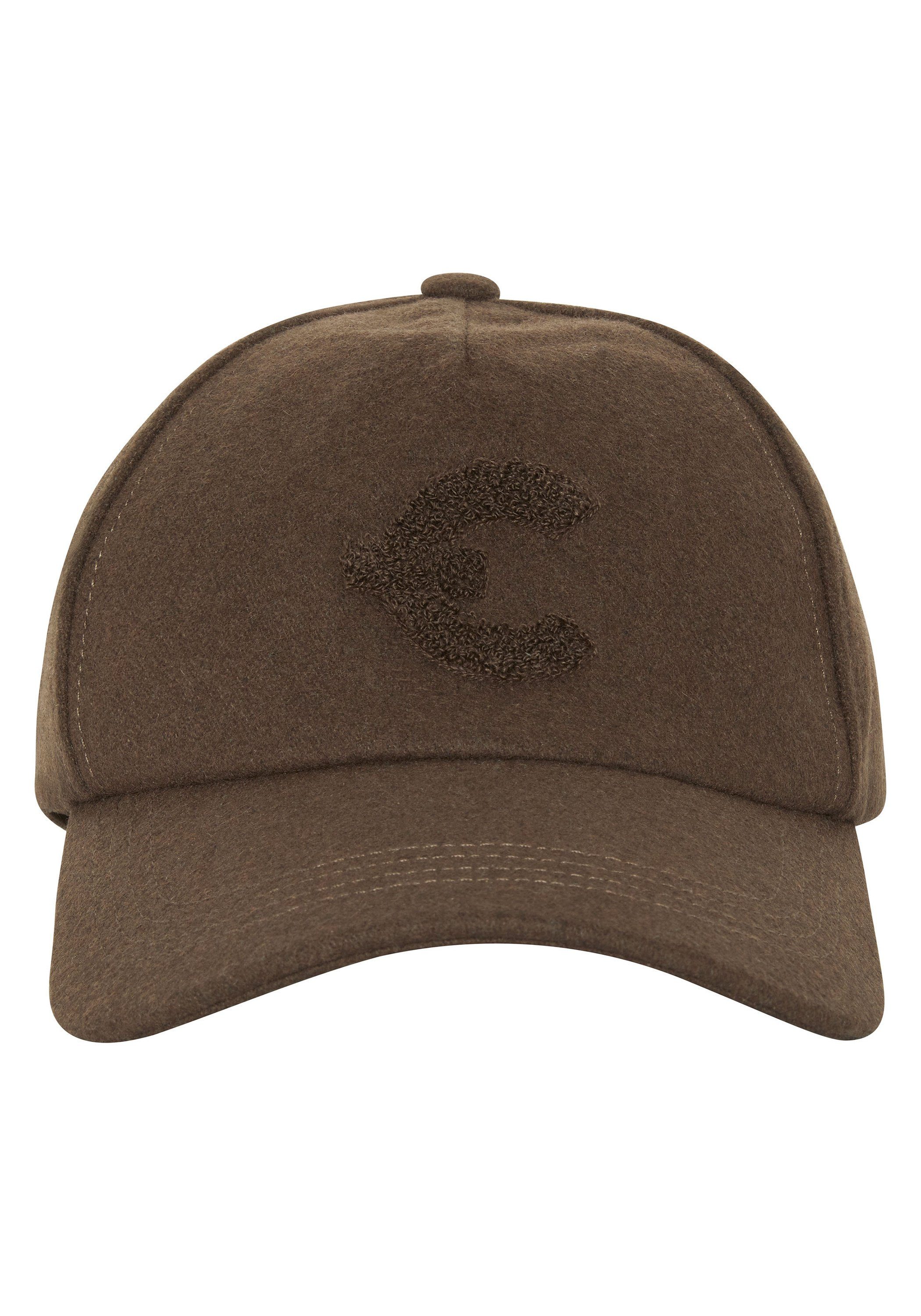 19-1215 Logo-C-Applikation Cap mit Chocolate 1 Snapback Basecap Chiemsee Shaved