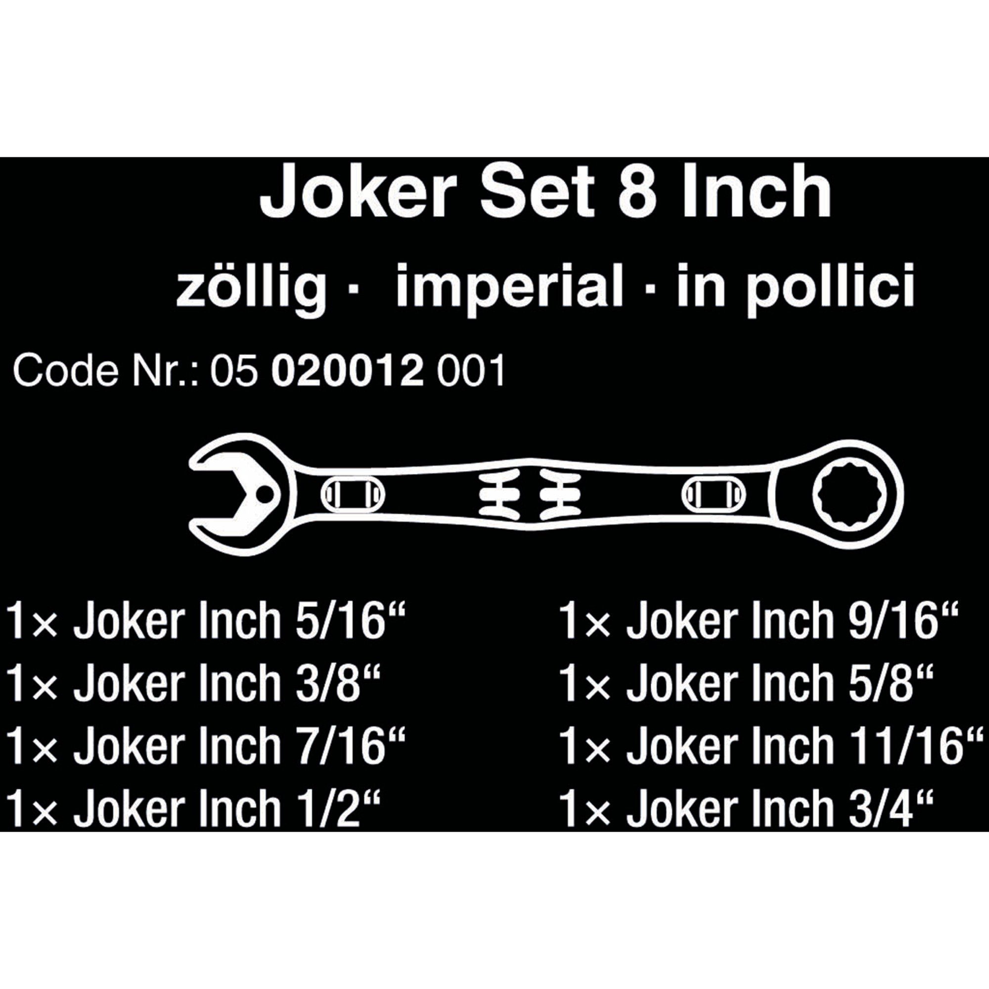 8 Wera Drehmomentschlüssel Imperial 8-teilig Joker Wera Set 1, 6000