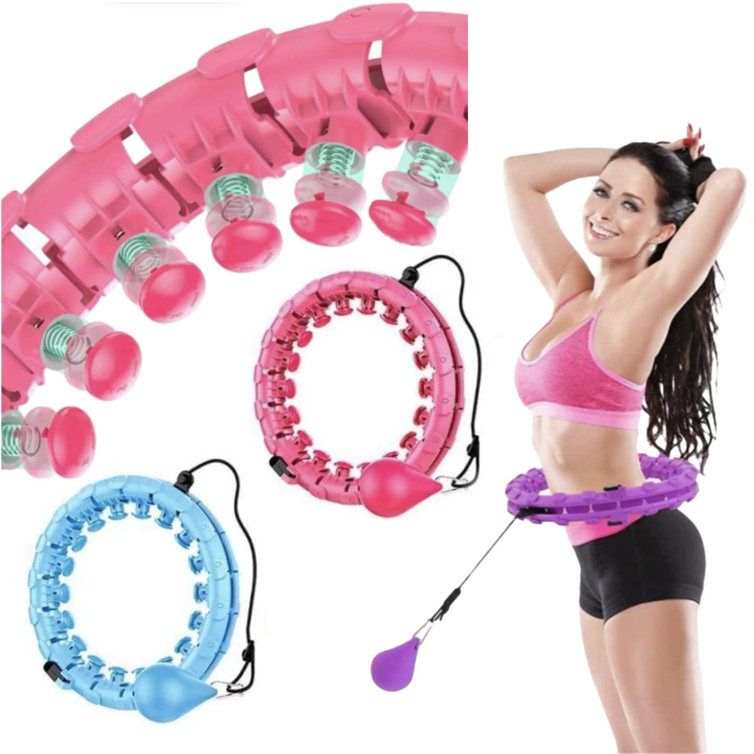 Sport-Knight® Hula-Hoop-Reifen Smart Hula Hoop Maschine 24-Teile mit Schwungkugel, Premium (mit oder ohne Trainingsbuch erhältlich)
