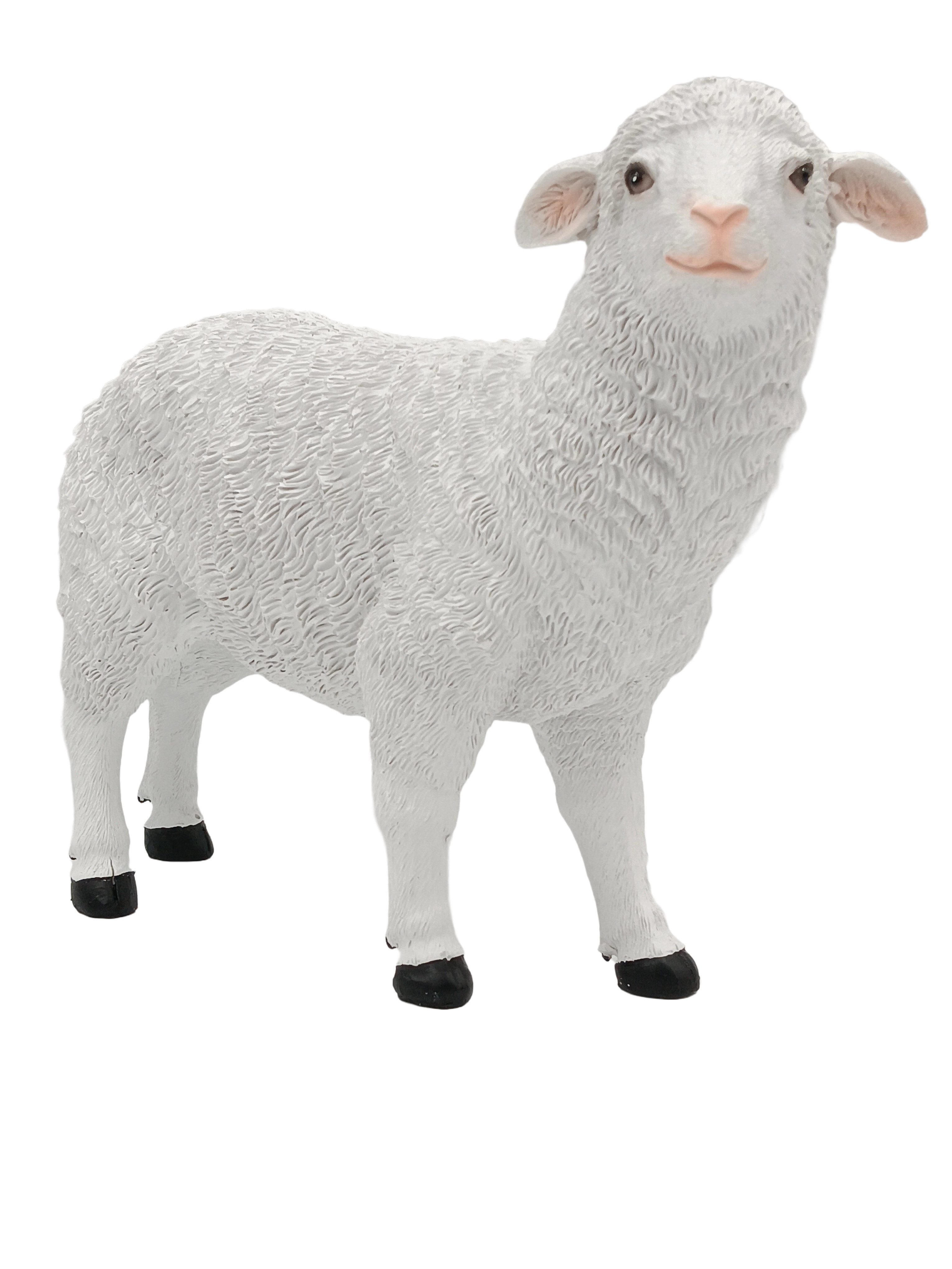 Geschenkestadl Tierfigur Weisses großes Schaf Lamm Gartenfigur Osterlamm 2 günstig online kaufen