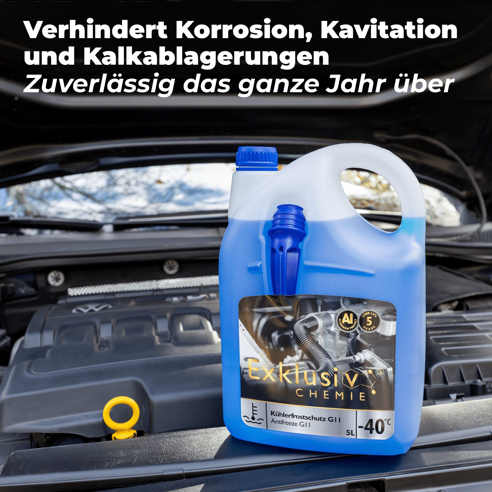 Exklusiv Chemie GmbH Kühlerfrostschutz G11 Kühlerfrostschutz 5L, bis -40 °C, 5 l, 5 Jahre – Bild 5 von 5