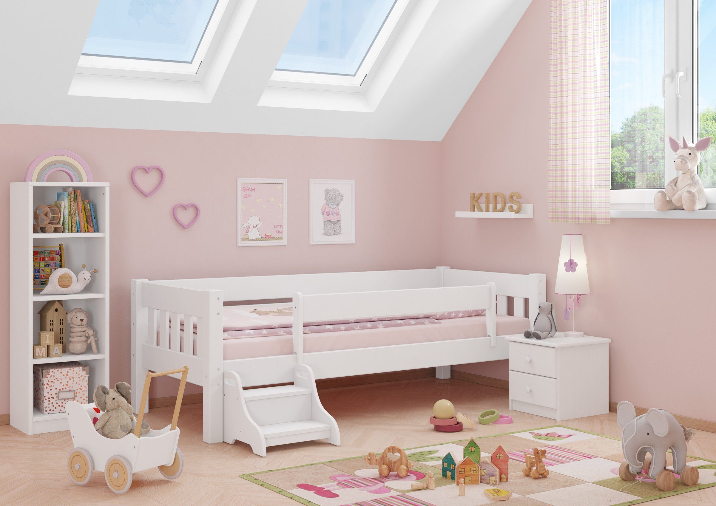 ERST-HOLZ Bettschutzgitter Kindersicherung Rausfallschutz für Model 60.35 / 60.38 / 60.53 Kiefer – Bild 2 von 5
