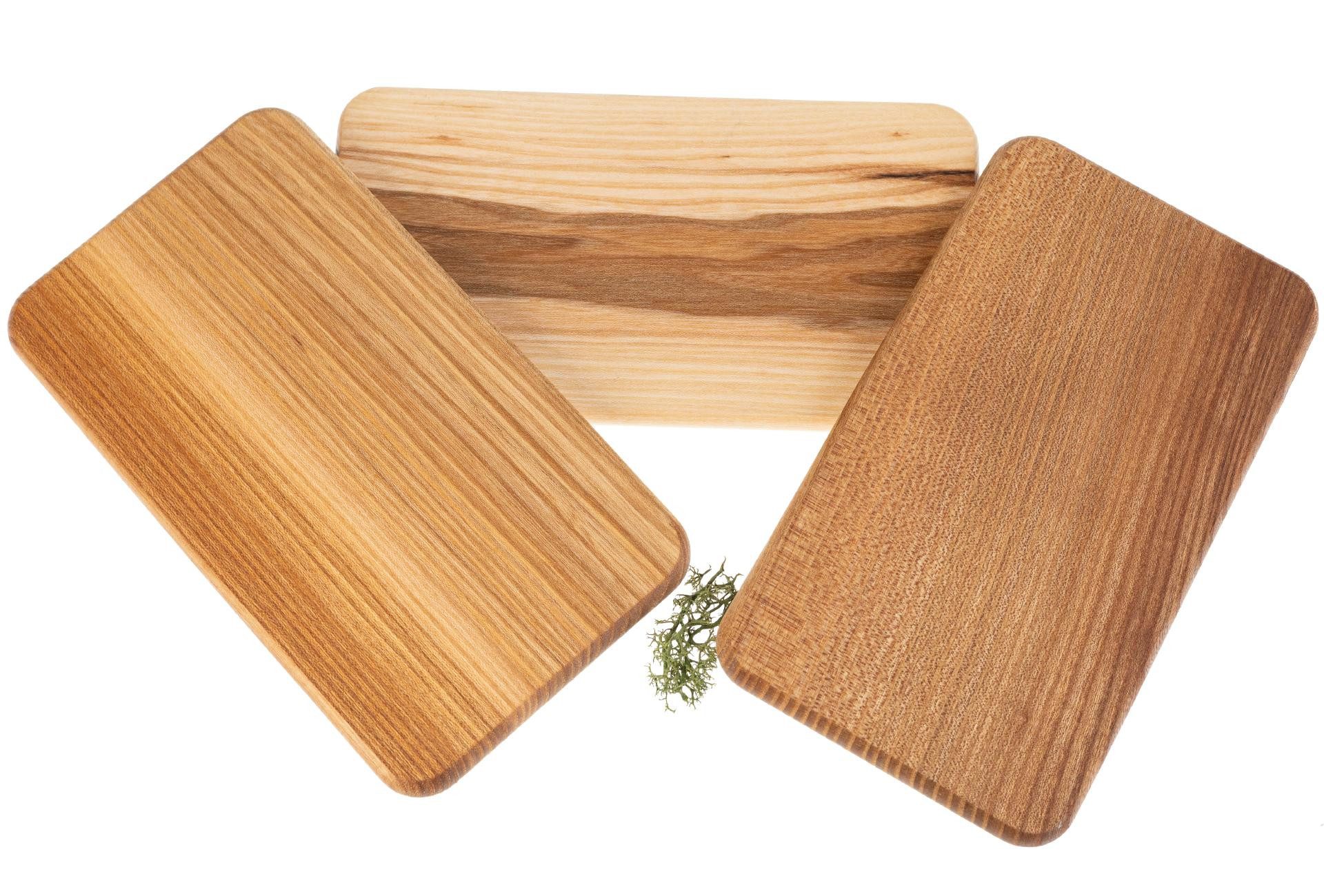 Holz Frank Frühstücksbrett Schneidebrett Ulme / Rüster geölt - 22,5 x 12,5 x 1,2 cm, Holz