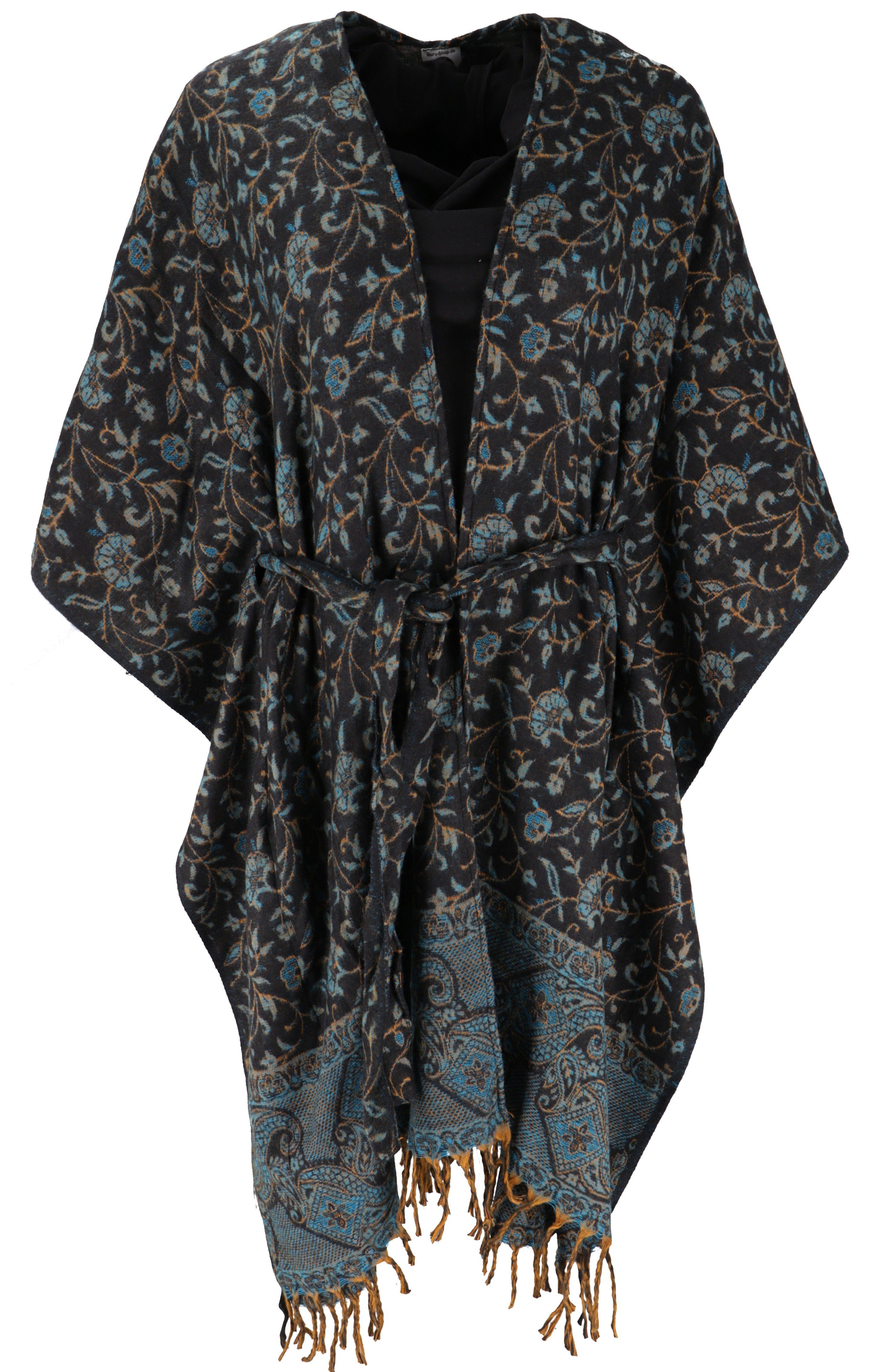 Guru-Shop Kimono Flauschiger Kimono Mantel, Kimonokleid, Kaftan,.., alternative Bekleidung