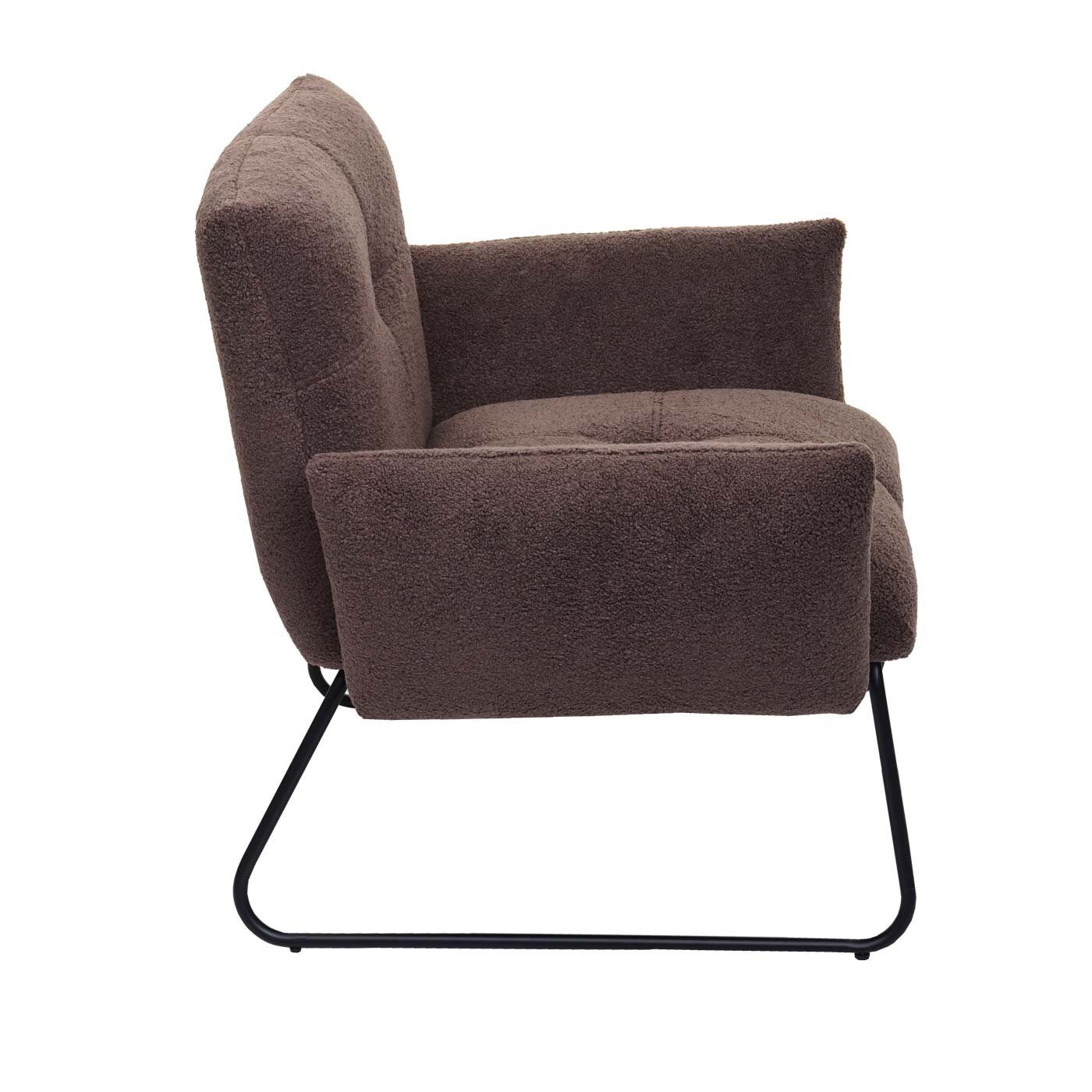 MCW-K34, Sitzfläche, Moderner Loungesessel breite Extra MCW braun Lounge-Stil