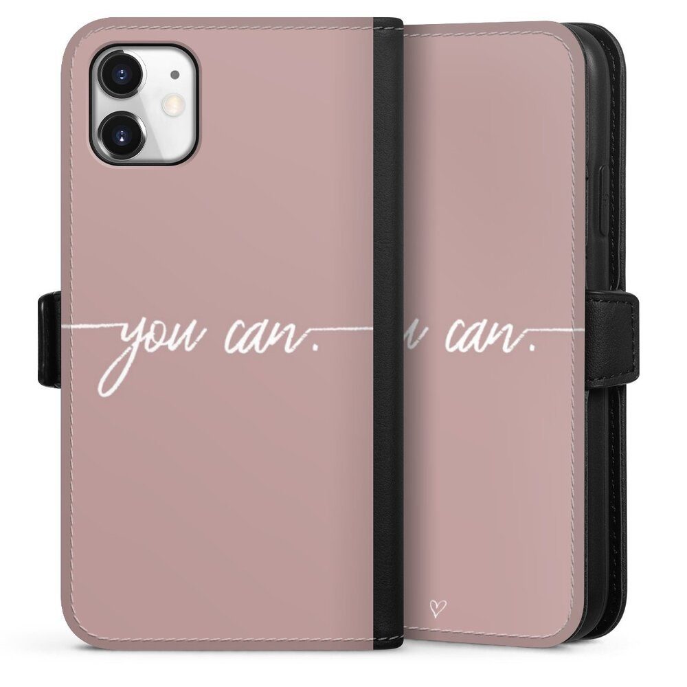 DeinDesign Handyhülle Spruch Sprüche Motivation You Can, Apple iPhone 11  Hülle Handy Flip Case Wallet Cover Handytasche Leder