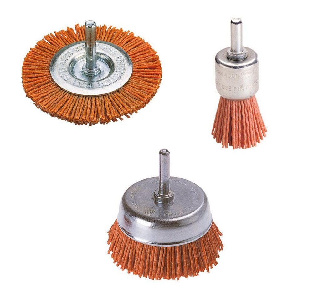 Thumbnail - Wolfcraft Bohrer- und Bitset Wolfcraft Bürsten-Set 3-teilig Nylon