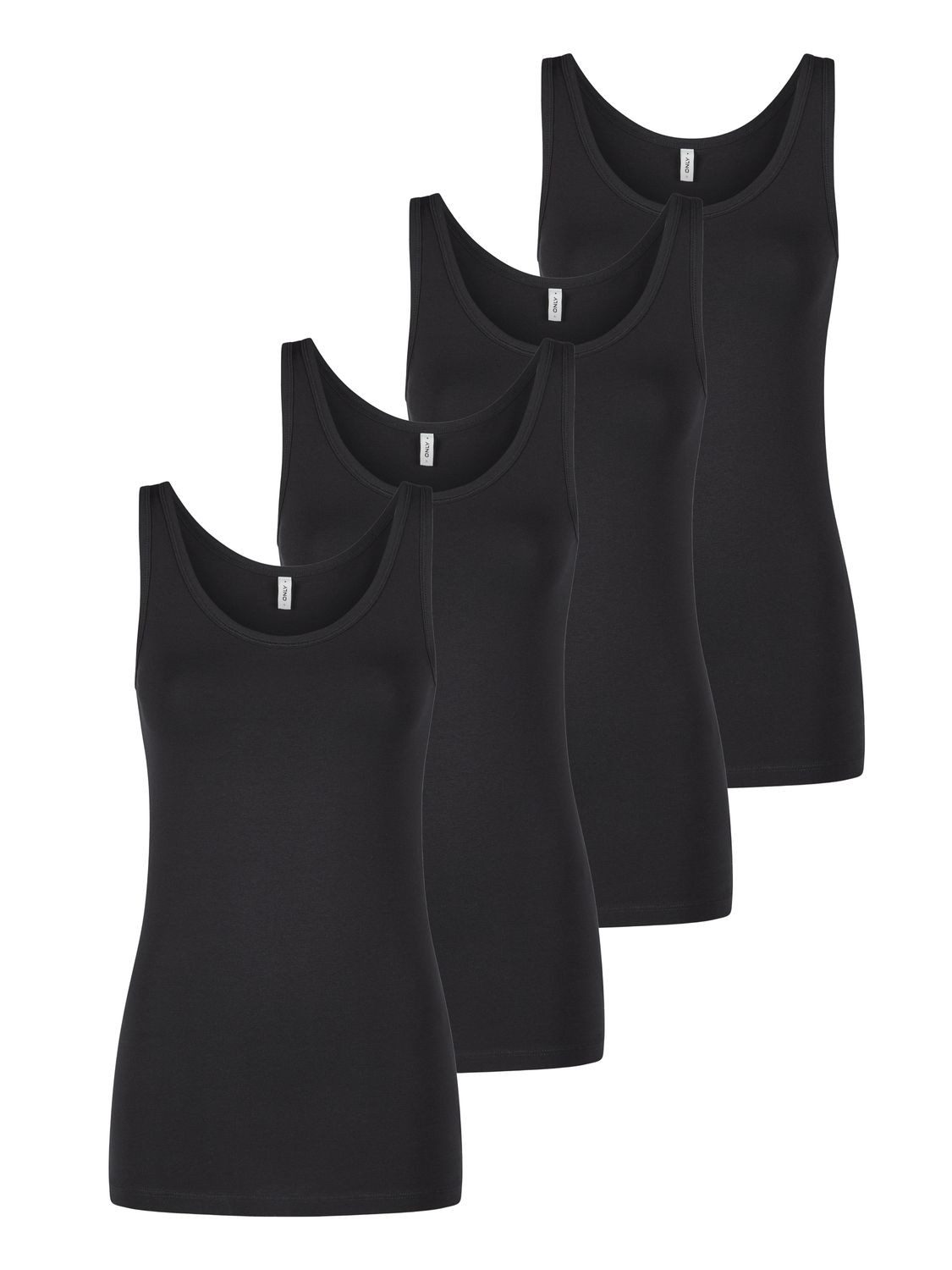 ONLY Onllive LUV Tanktop voor dames, katoen, stretch, slim fit, set van 4, basic shirt, ronde hals, mouwloos, bovenstuk, effen, zwart, wit, beige, rood, groen, blauw, marineblauw, S, M, L, XL, XXL ONLY Onllive LUV Tanktop voor dames, katoen, stretch, slim fit, set van 4, basic shirt, ronde hals, mouwloos, bovenstuk, effen, zwart, wit, beige, rood, groen, blauw, marineblauw, S, M, L, XL, XXL
