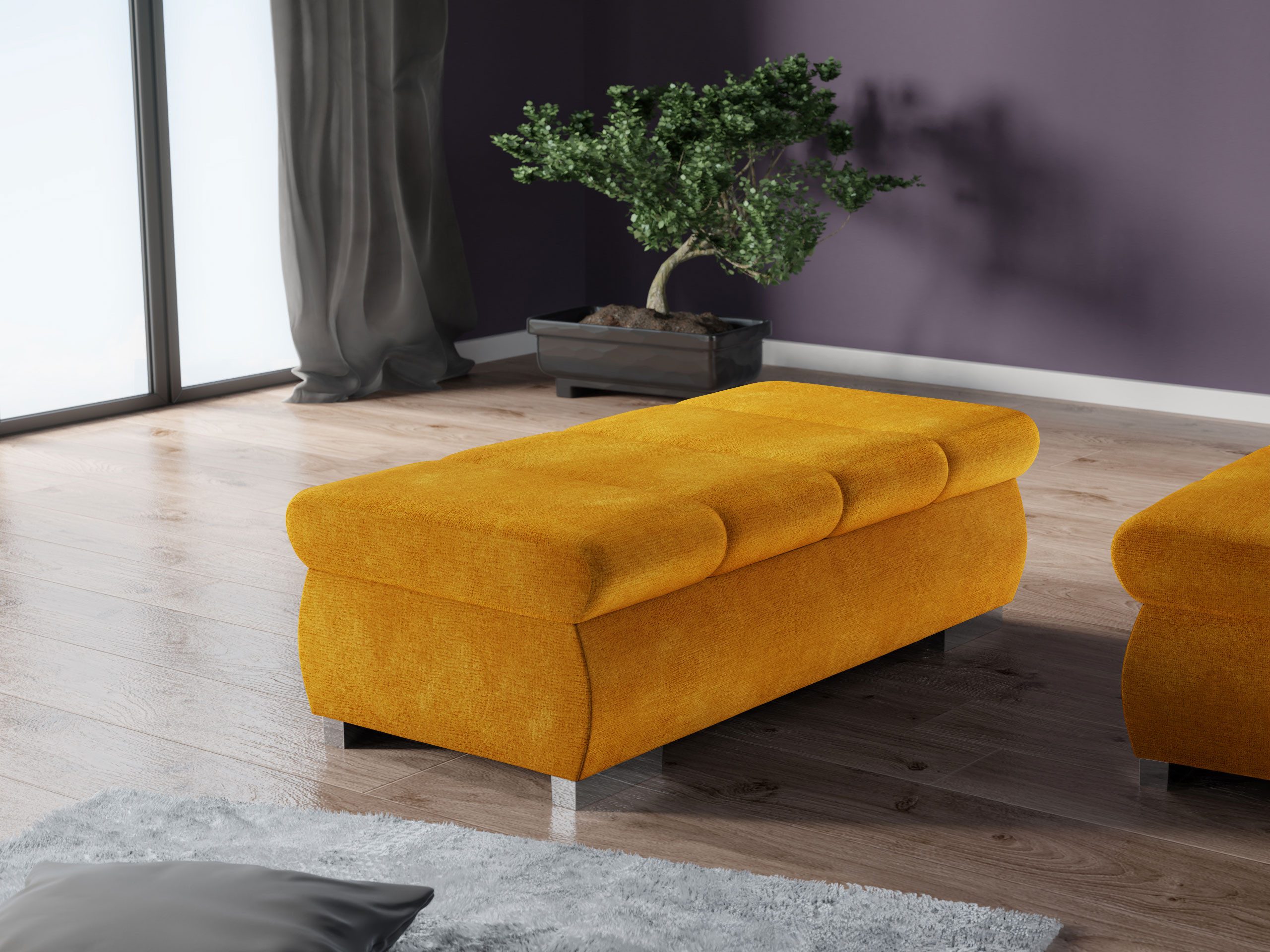 MIRJAN24 Polsterhocker Bangkok Groß, Holzkonstruktion, 120x60x39 günstig online kaufen