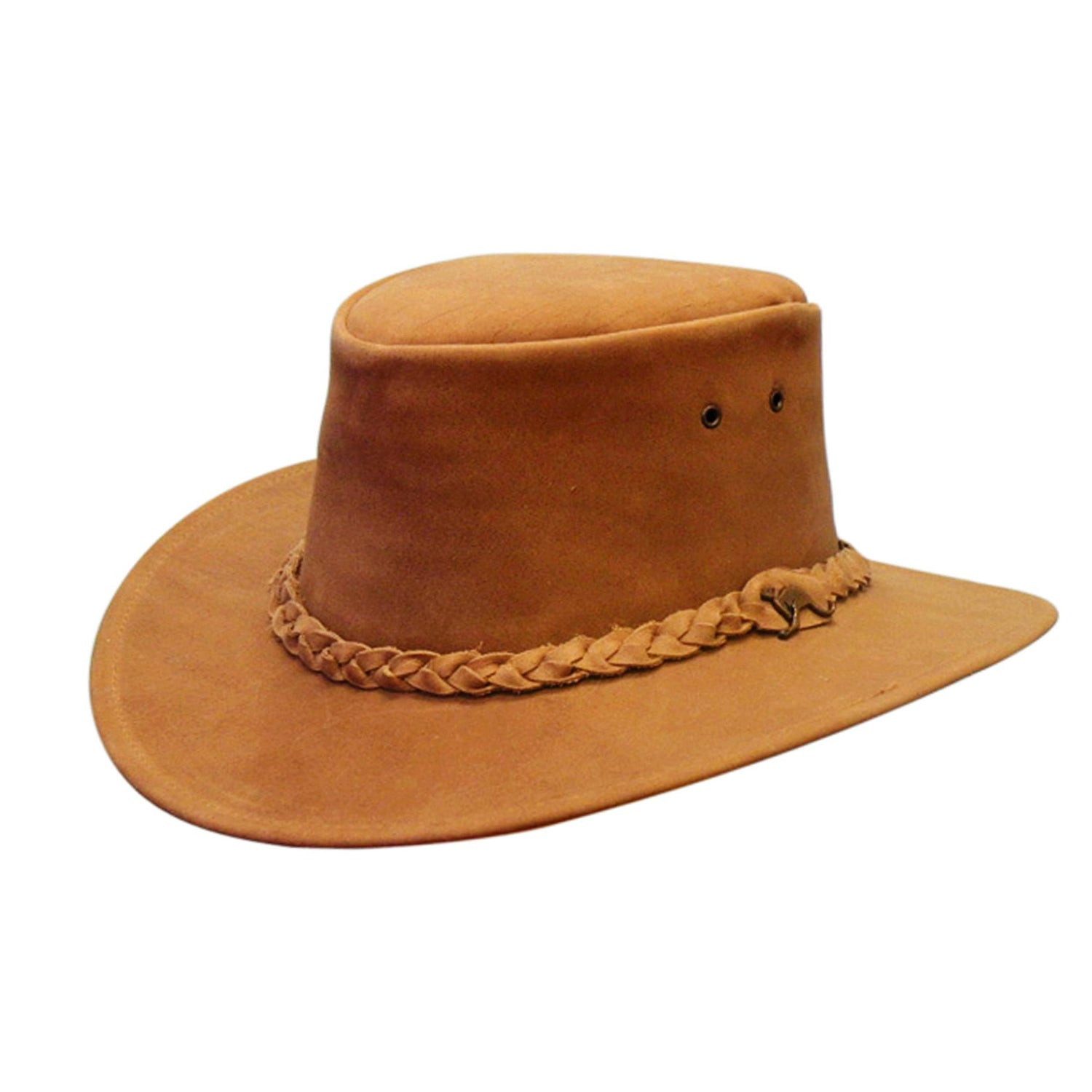 Outbacker Cowboyhut Kinder Cowboy Leder-Hut- Allwettertauglich, Размер 53-54