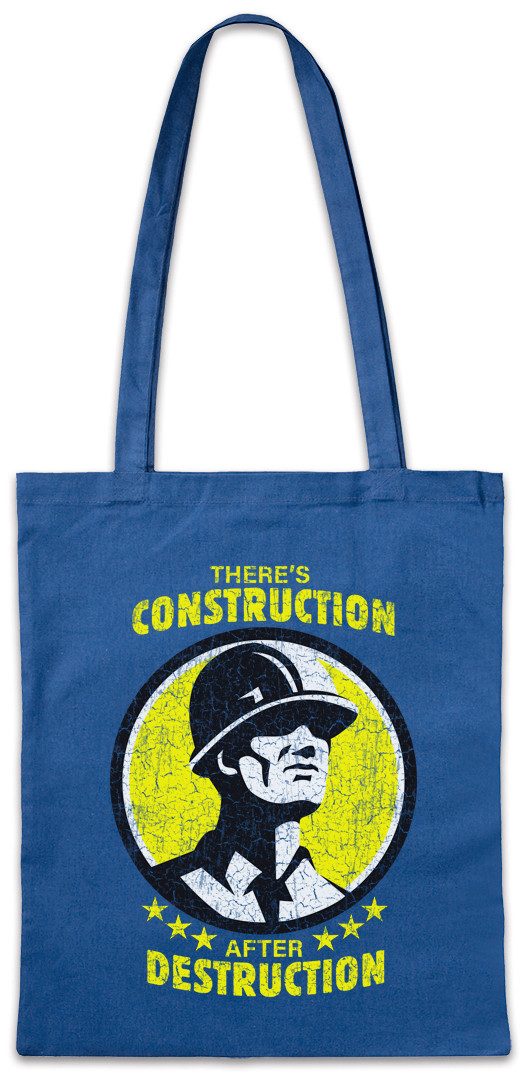 Beuteltasche Construction After Destruction Stofftasche Handwerker Maurer Mason